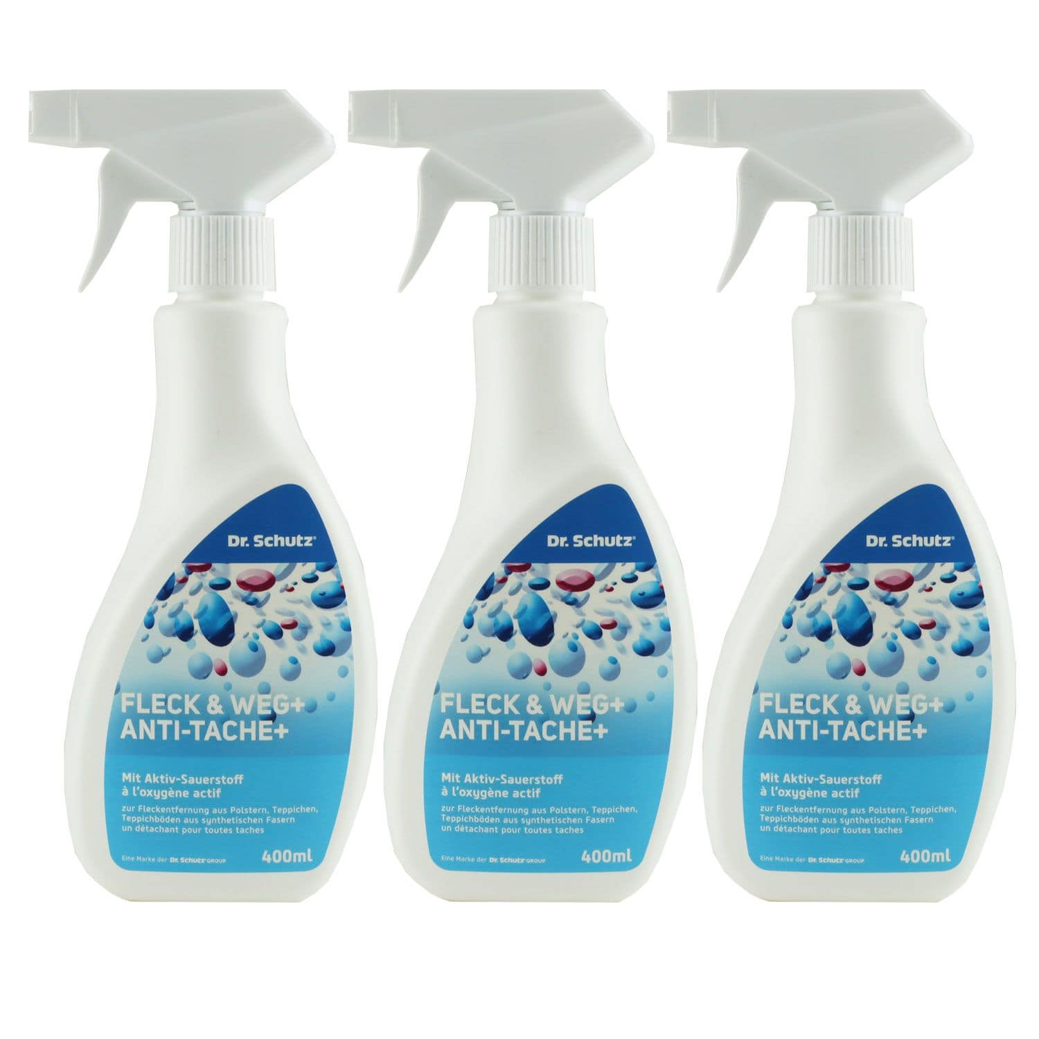 Dr. Schutz Fleck & Weg + Fleckentferner 3 x 400 ml gegen alle Flecken Set