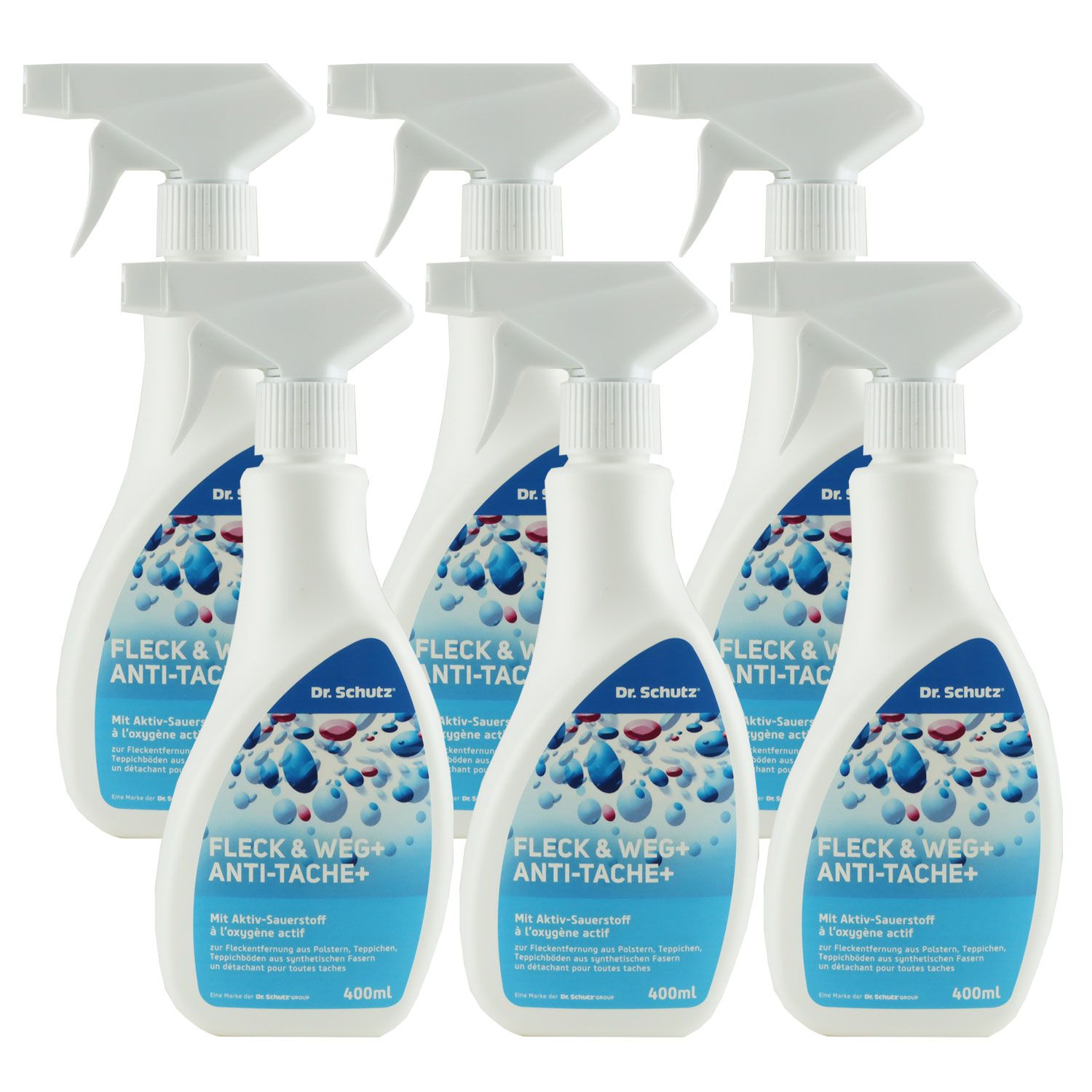 Dr. Schutz Fleck & Weg + Fleckentferner 6 x 400 ml gegen alle Flecken Set