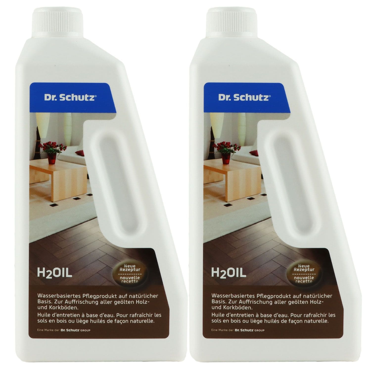 Dr. Schutz H2Oil 2 x 750 ml Boden Wasserbasiertes Pflege�l natur Set