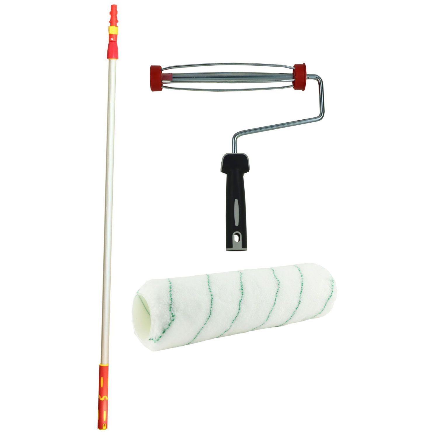 Dr. Schutz Korbb�gel 25 cm Click Softgriff & Stange 150 - 300 cm & Lack-Rolle 25 cm