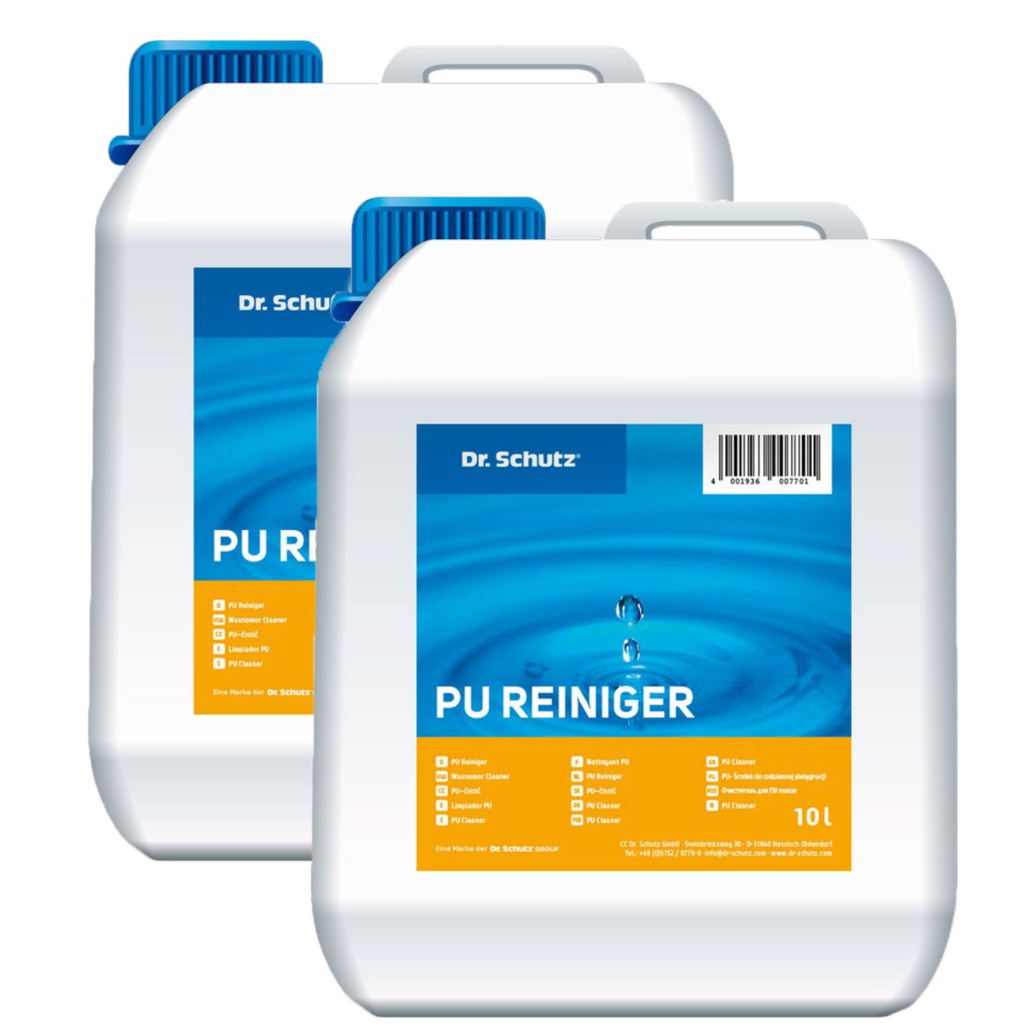 Dr. Schutz PU-Reiniger Unterhaltsreinigung 2 x 10 Liter Aktivreiniger Bauschluss Kanister Set