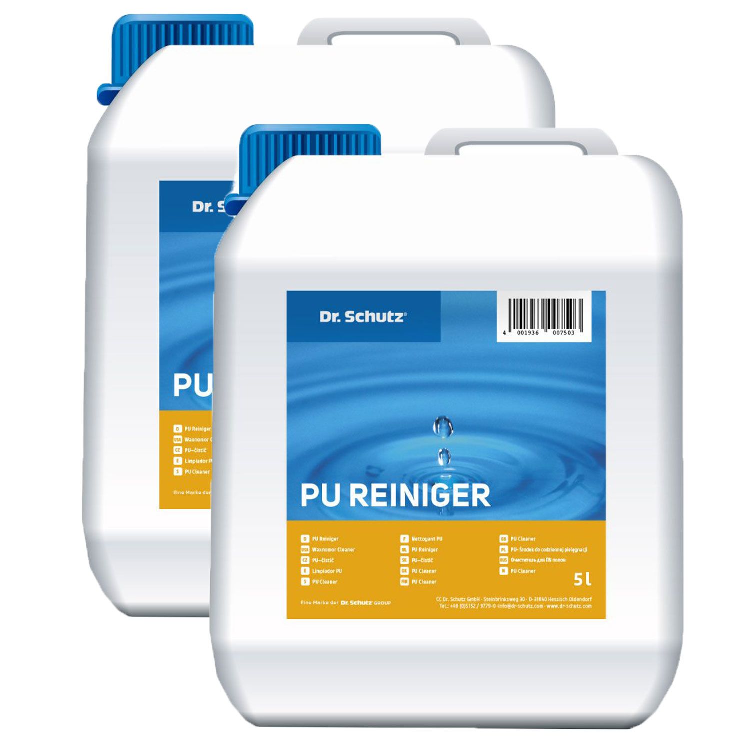 Dr. Schutz PU-Reiniger Unterhaltsreinigung 2 x 5 Liter Aktivreiniger Bauschluss Kanister Set