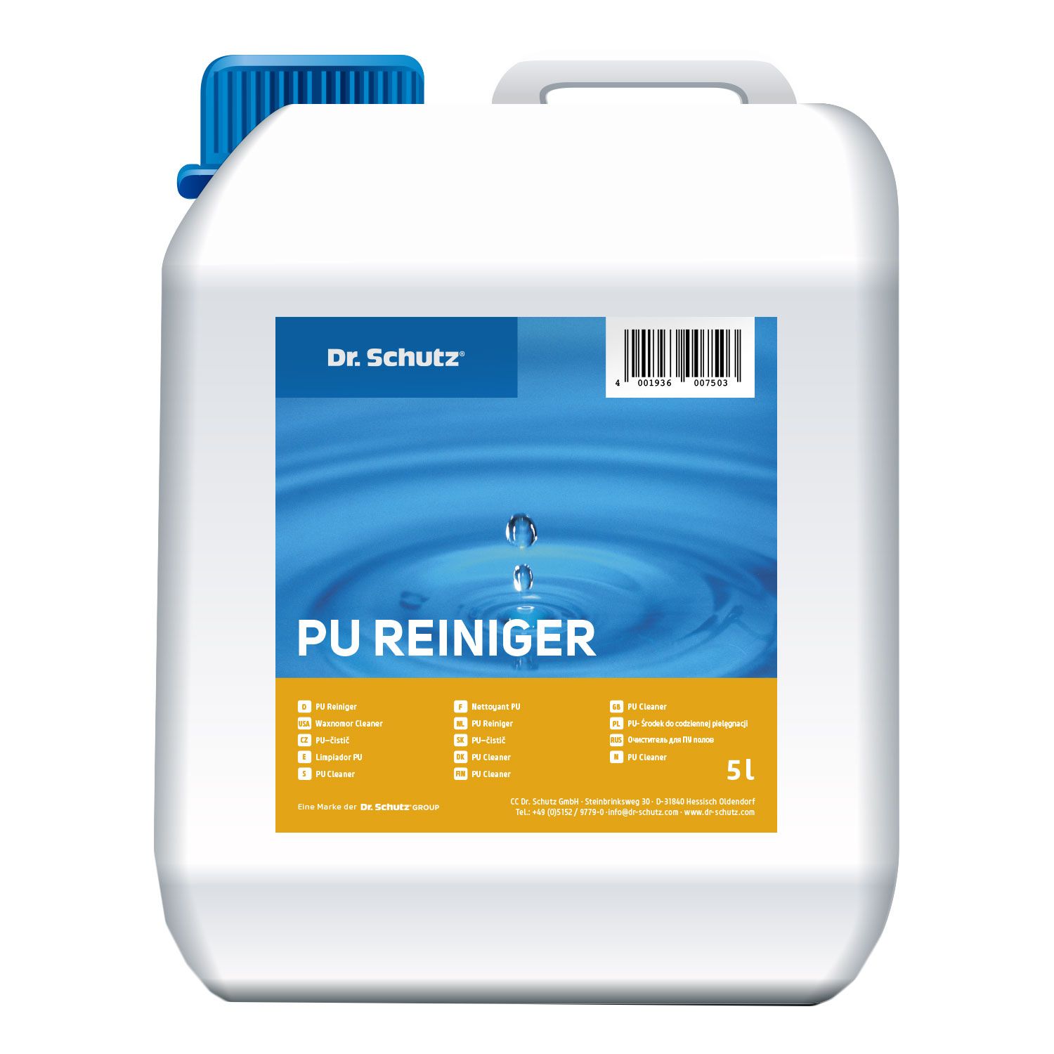 Dr. Schutz PU-Reiniger Unterhaltsreinigung 5 Liter Aktivreiniger Bauschluss Kanister