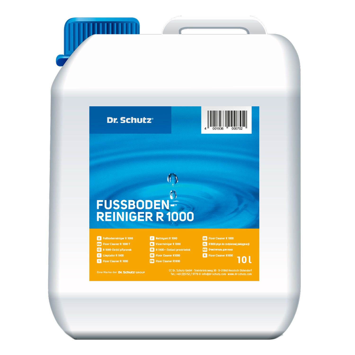 Dr. Schutz R 1000 Fu�bodenreiniger 10 Liter Wischpflegemittel Reinigung Pflege Kanister