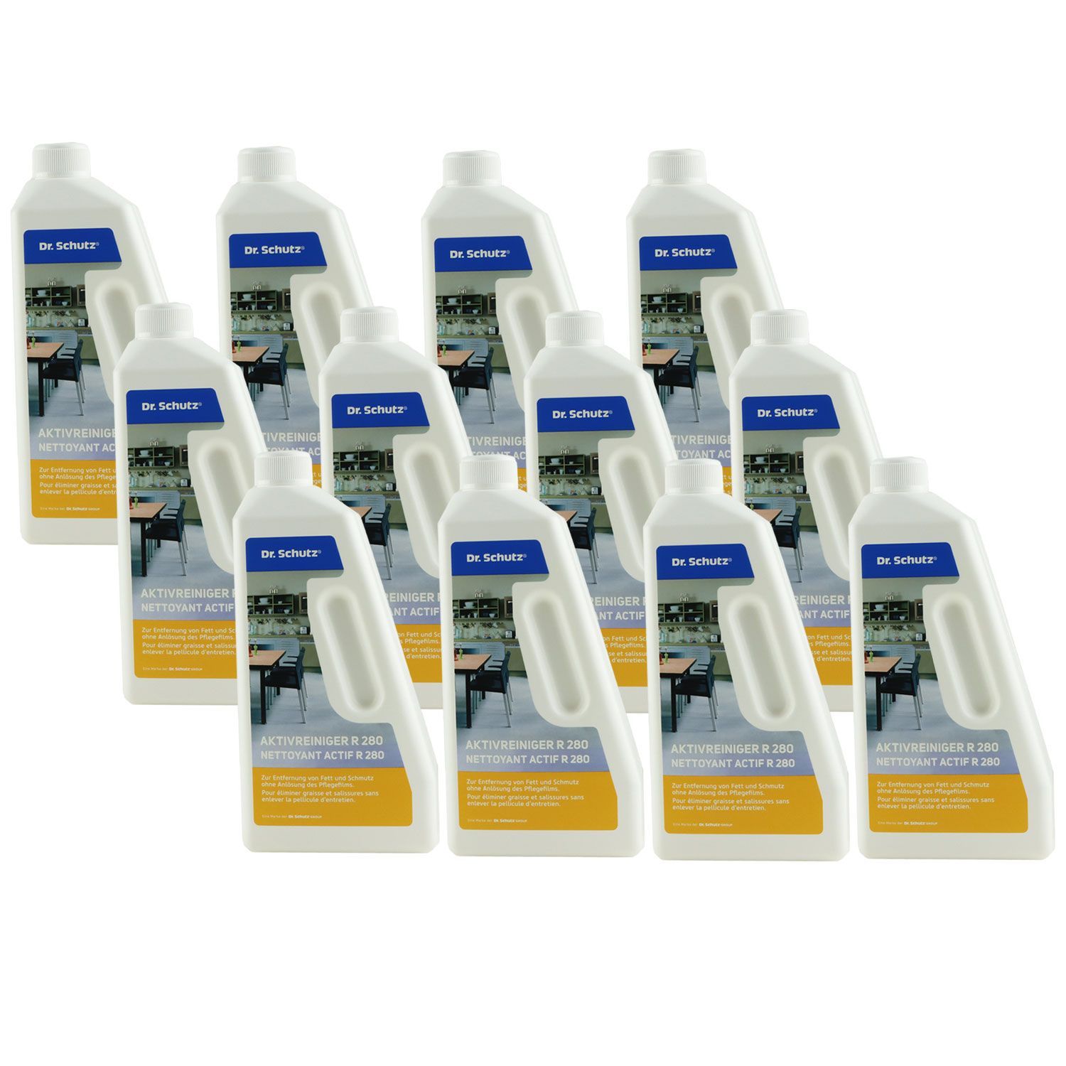 Dr. Schutz R 280 Aktivreiniger 12 x 750 ml Bauschluss- und Zwischenreiniger Set