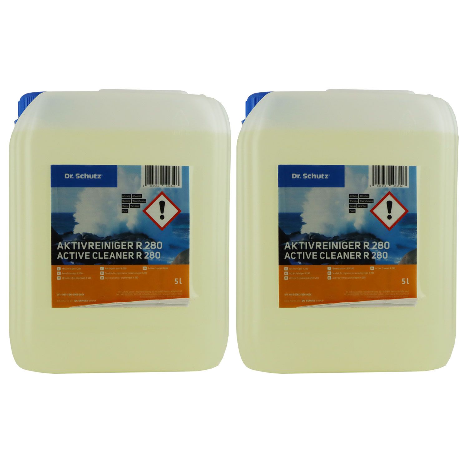 Dr. Schutz R 280 Aktivreiniger 2 x 5 Liter Bauschluss- und Zwischenreiniger Kanister Set