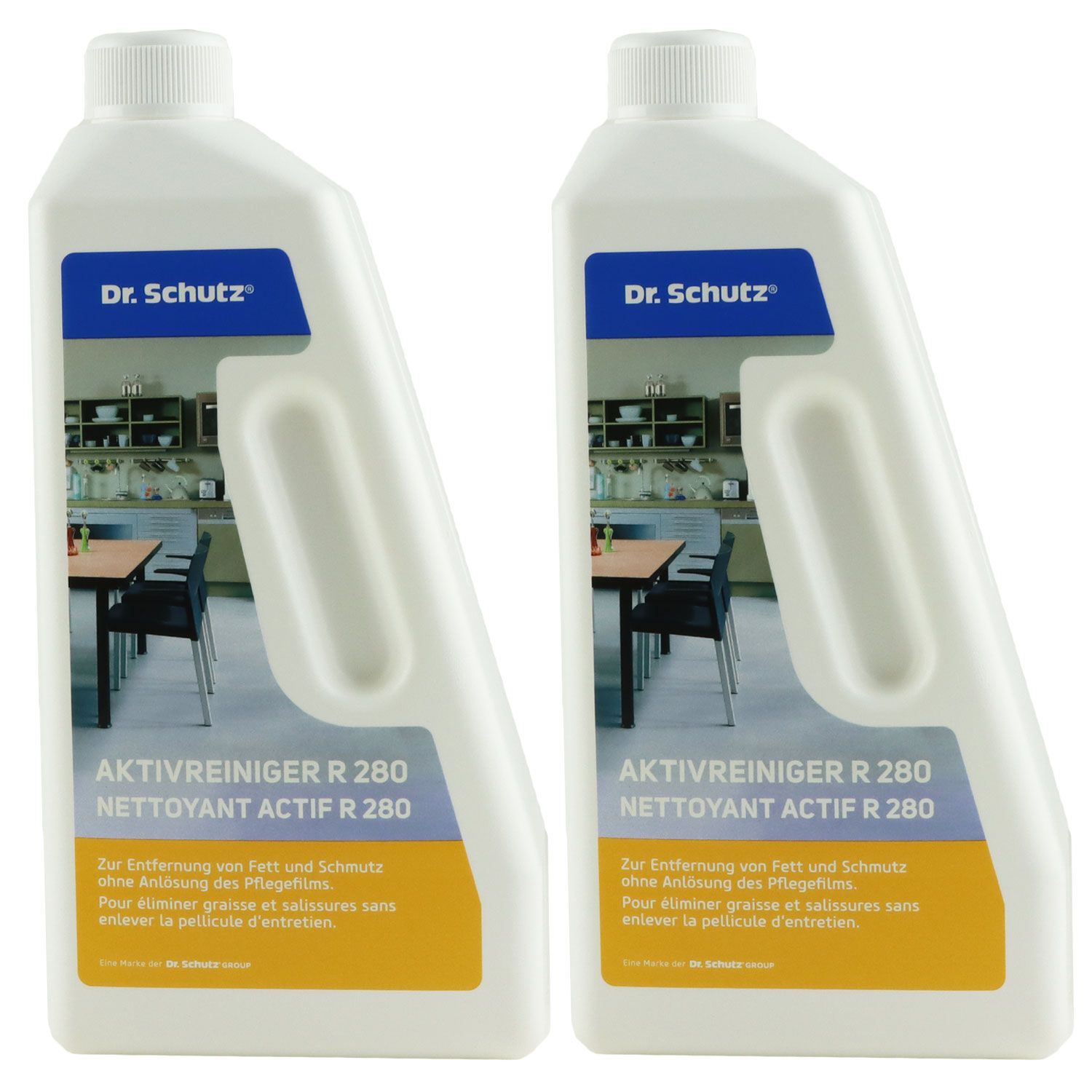 Dr. Schutz R 280 Aktivreiniger 2 x 750 ml Bauschluss- und Zwischenreiniger Set