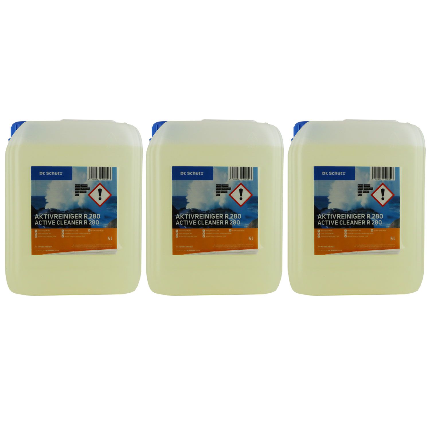 Dr. Schutz R 280 Aktivreiniger 3 x 5 Liter Bauschluss- und Zwischenreiniger Set