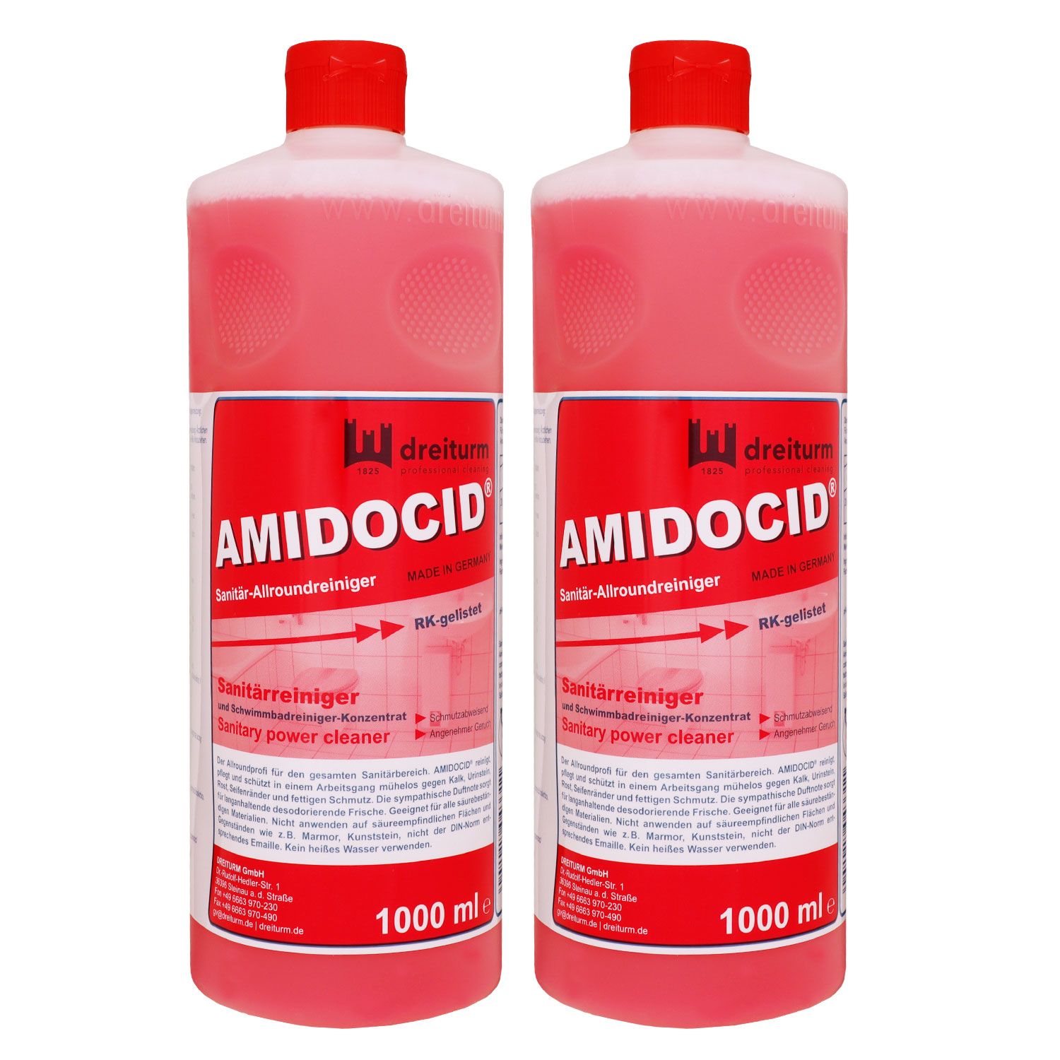 Dreiturm Amidocid 2 x 1 Liter Sanit�rreiniger Sanitary Power Cleaner Set