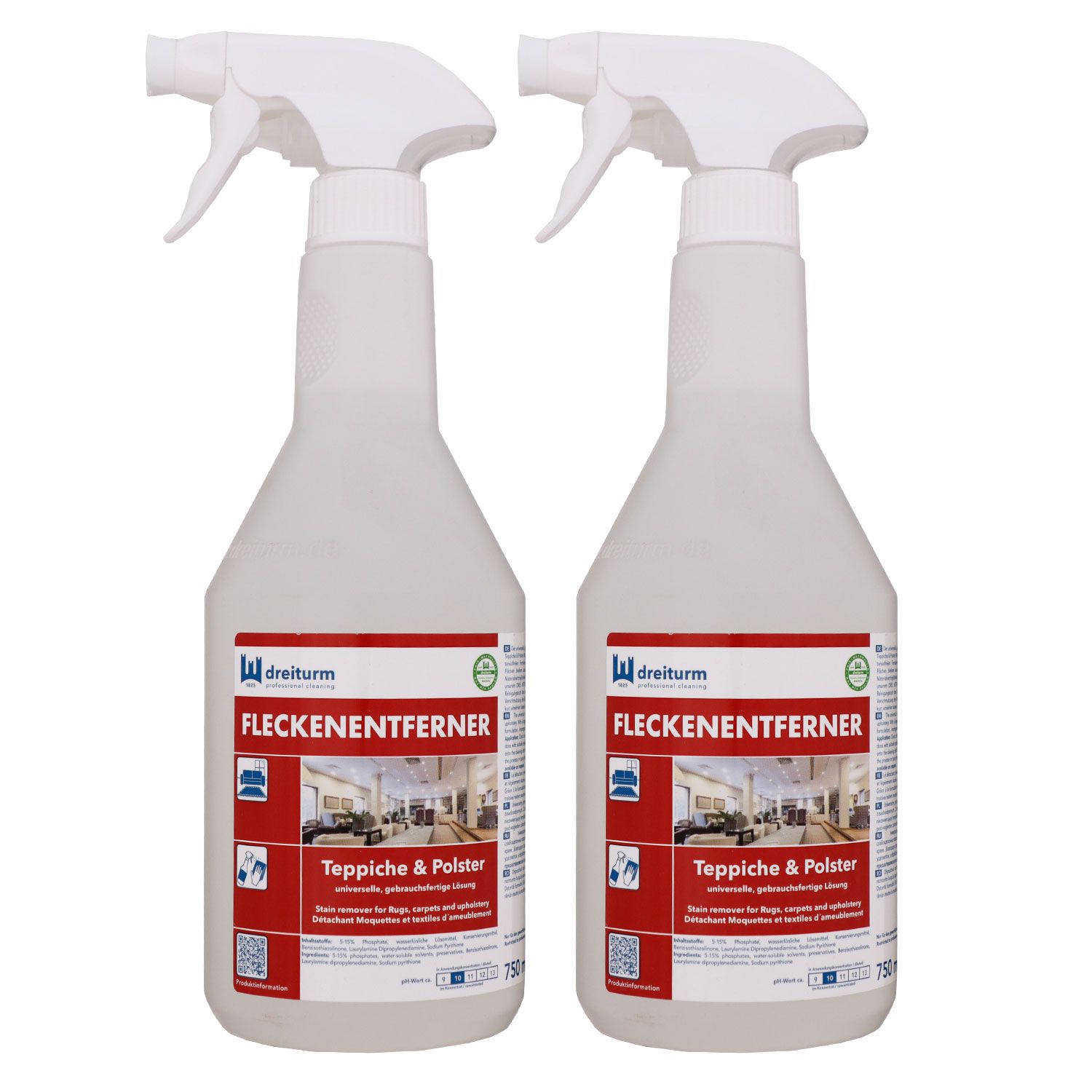 Dreiturm Fleckenentferner Teppiche & Polster 2 x 750 ml Spr�hflasche