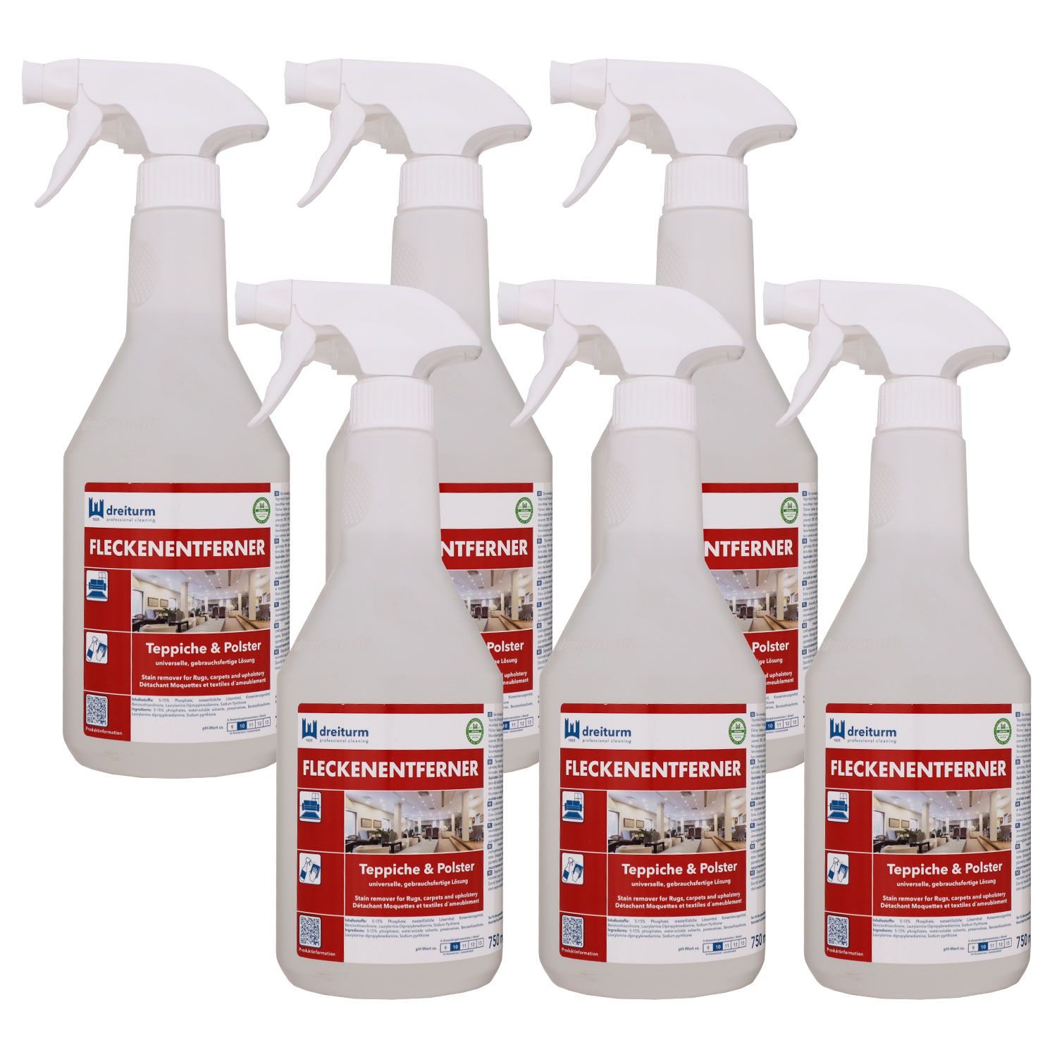 Dreiturm Fleckenentferner Teppiche & Polster 6 x 750 ml Spr�hflasche