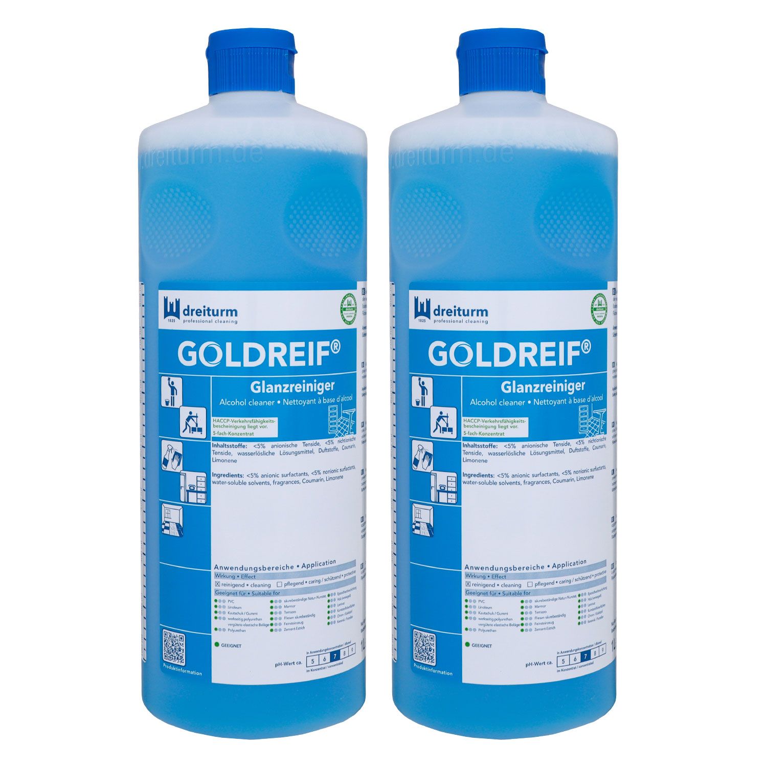Dreiturm GOLDREIF 2 x 1 Liter Glanzreiniger 5-fach Konzentrat Set