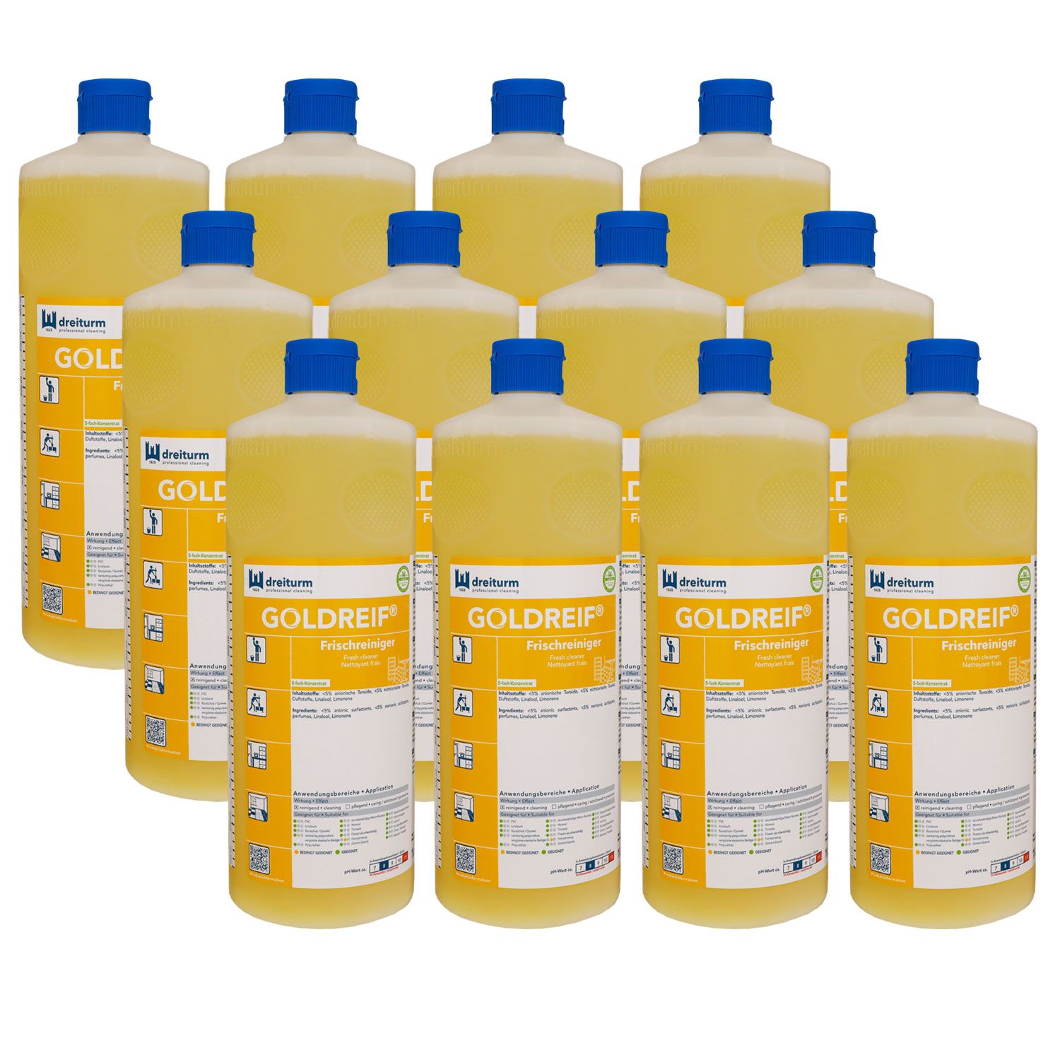 Dreiturm GOLDREIF Frischreiniger 12 x 1 Liter Universalreiniger 5 Fach Konzentrat