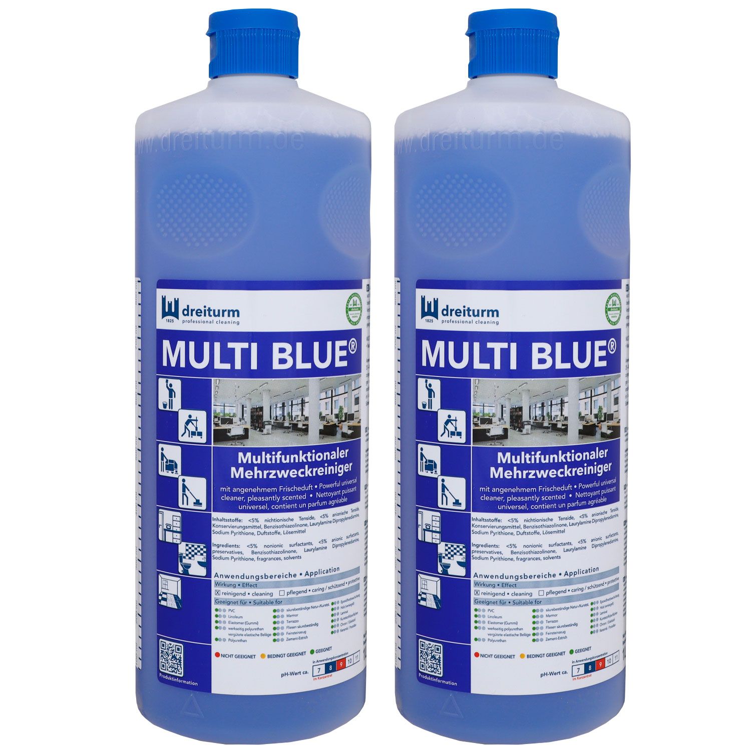 Dreiturm Multi Blue 2 x 1 Liter Universalreiniger mit angenehmer Frischeduft Set