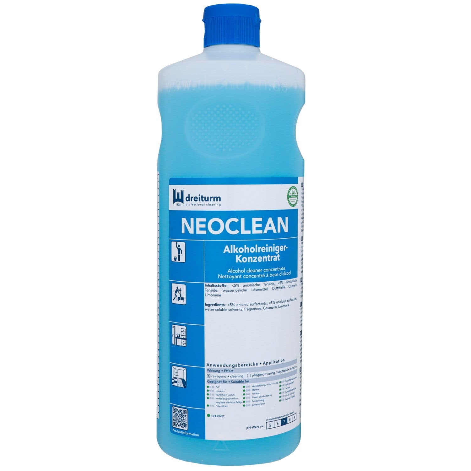 Dreiturm Neoclean 1 Liter Alkoholreiniger Konzentrat wasserbest�ndige Oberfl�chen
