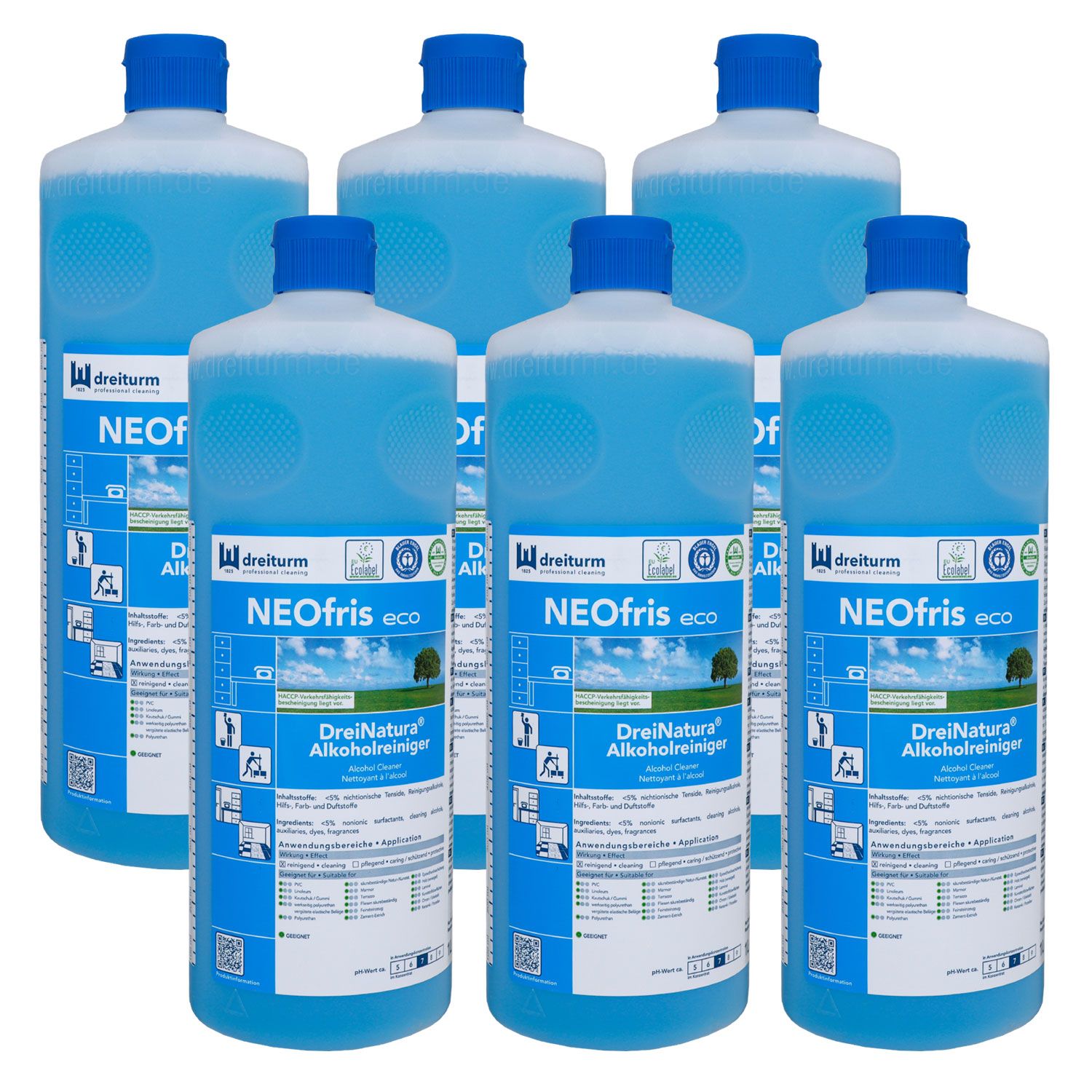 Dreiturm Neofris eco DreiNatura 6 x 1 Liter Universalreiniger Alkoholreiniger