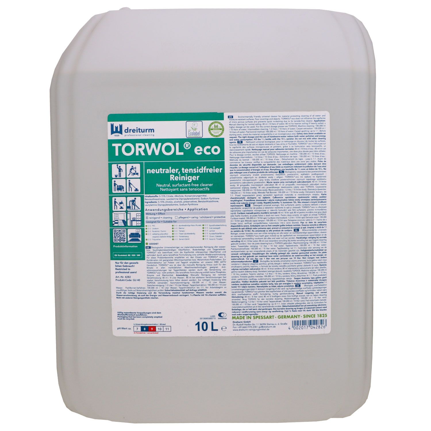Dreiturm Torwol 10 Liter neutraler tensidfreier Reiniger