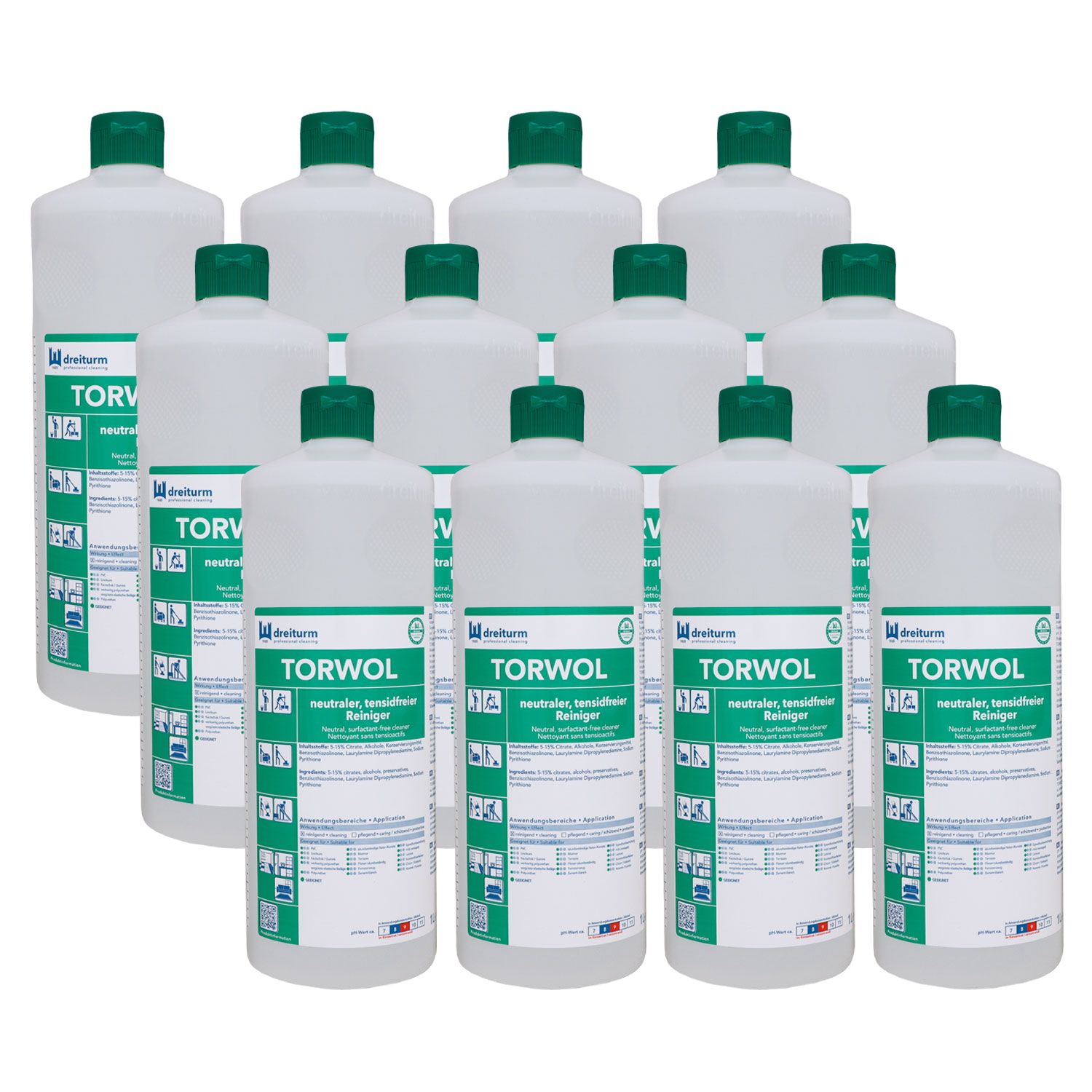 Dreiturm Torwol 12 x 1 Liter neutraler tensidfreier Reiniger Set