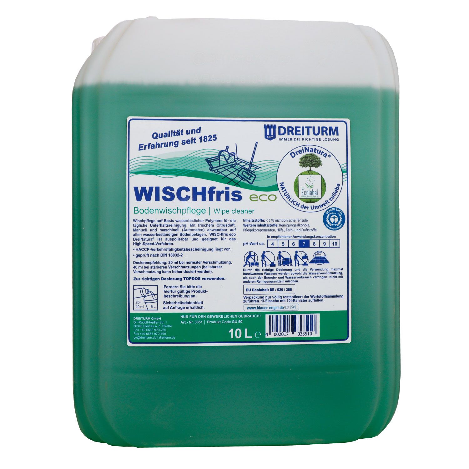 Dreiturm WISCHfris eco DreiNatura 10 Liter Duftreiniger Wischpflege
