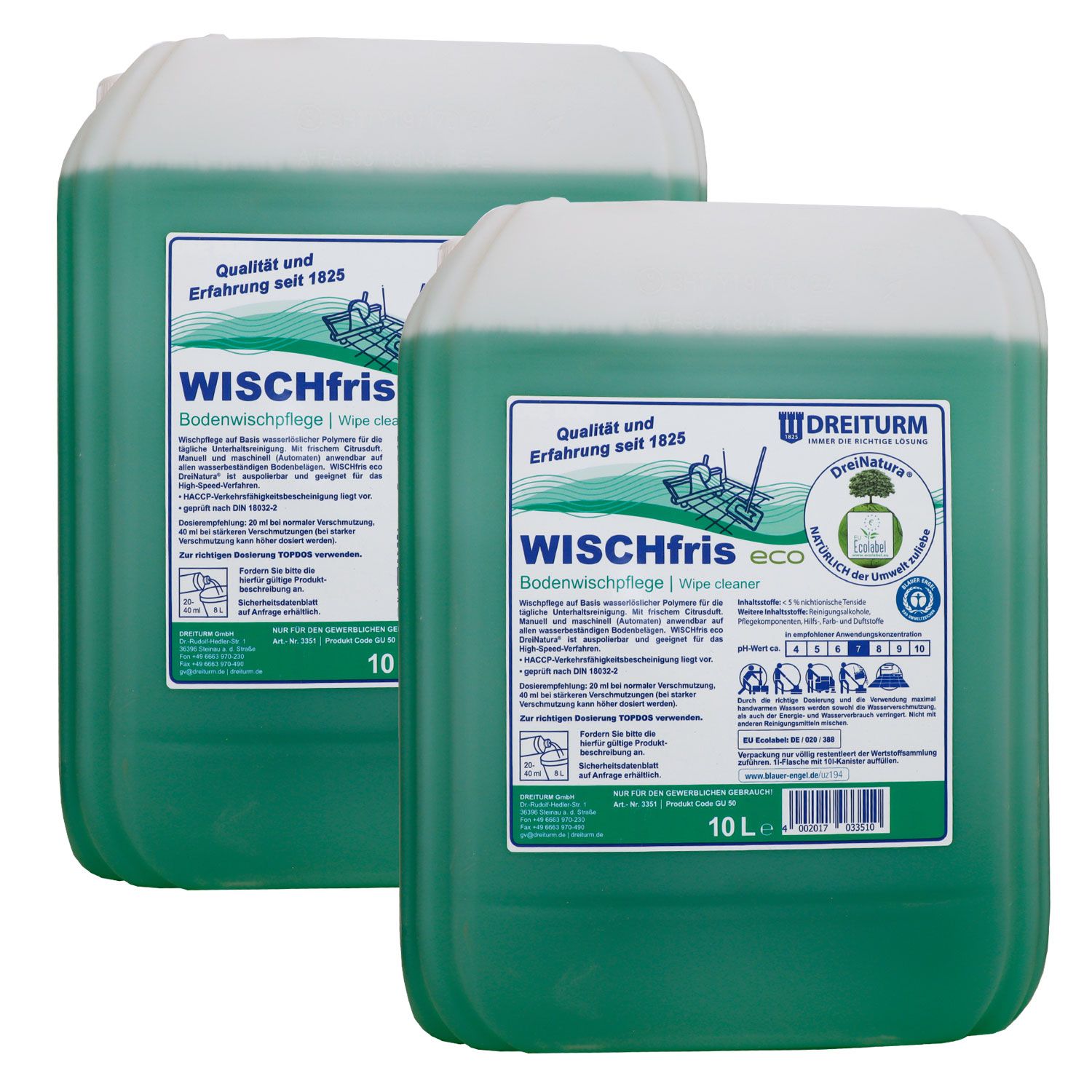 Dreiturm WISCHfris eco DreiNatura 2 x 10 Liter Duftreiniger Wischpflege