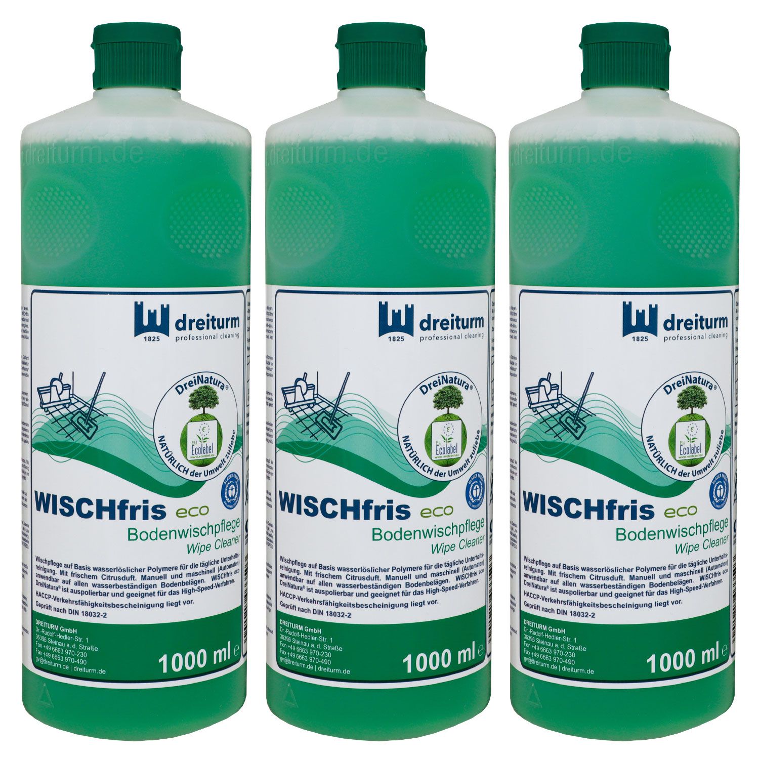 Dreiturm WISCHfris eco DreiNatura 3 x 1 Liter Duftreiniger Wischpflege