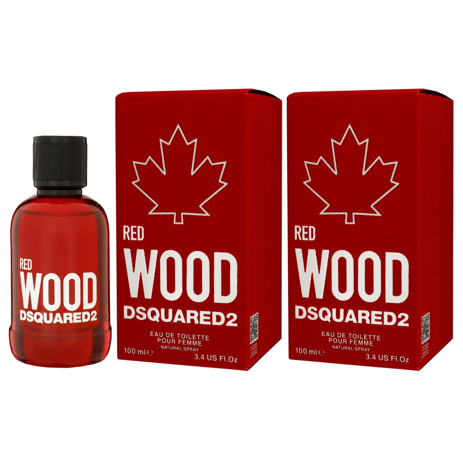 Dsquared2 Red Wood 2 x 100 ml Eau de Toilette EDT Set Damenduft
