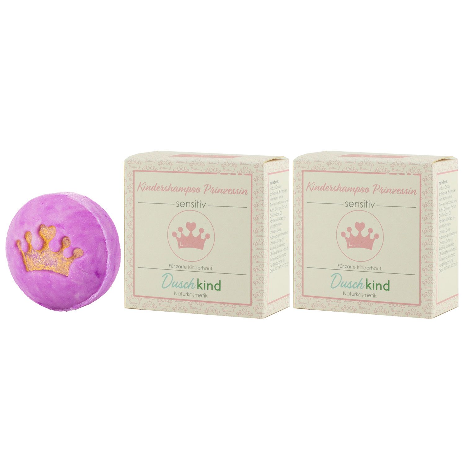 Duschkind festes Kindershampoo Prinzessin 2 x 56 g Haut und Haarpflege f�r weiches Haar Set