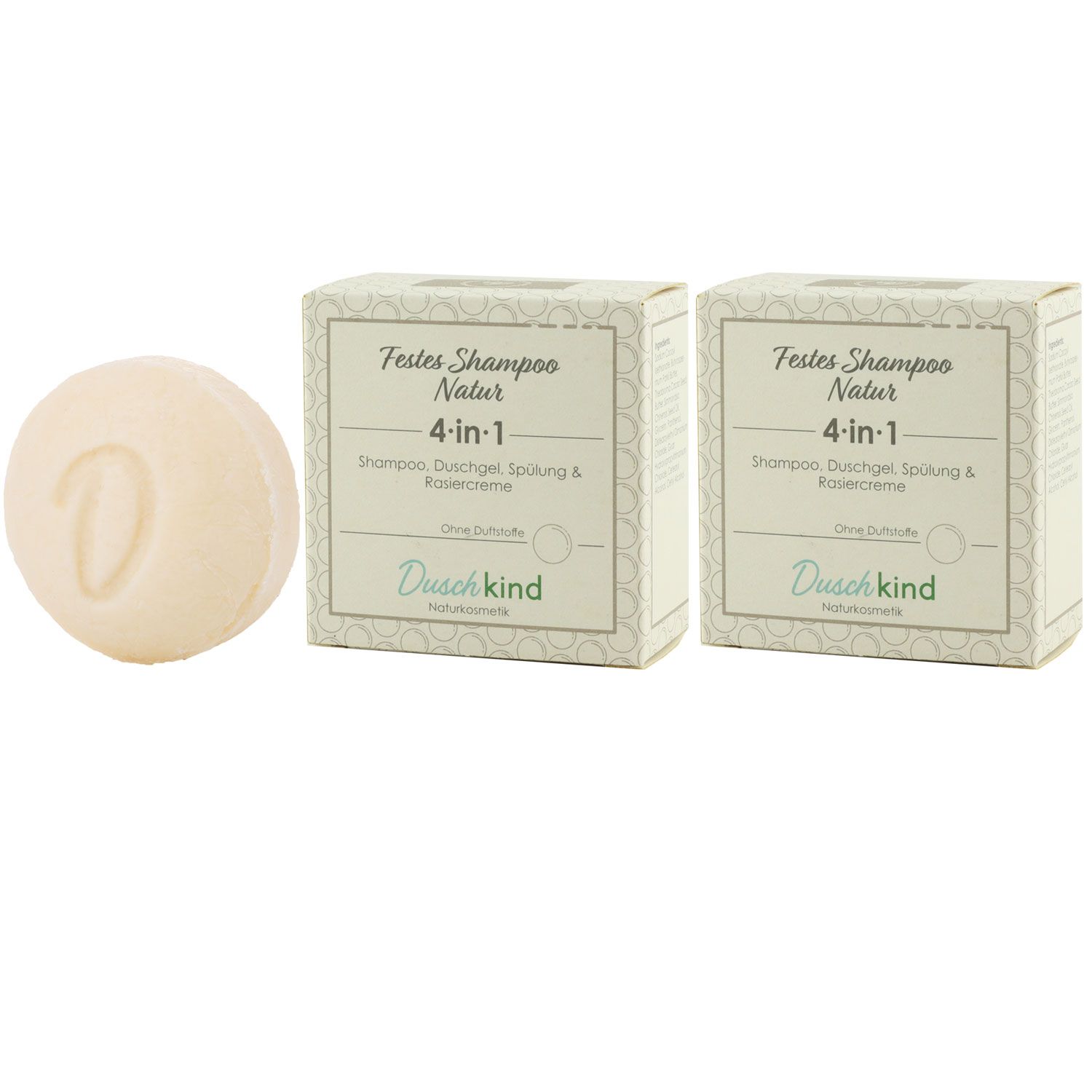 Duschkind Festes Shampoo Set 2x 56 G – Ginger Lemon & Granatapfel, 4in1 Für Haar & Körper, Vegan, Plastikfrei