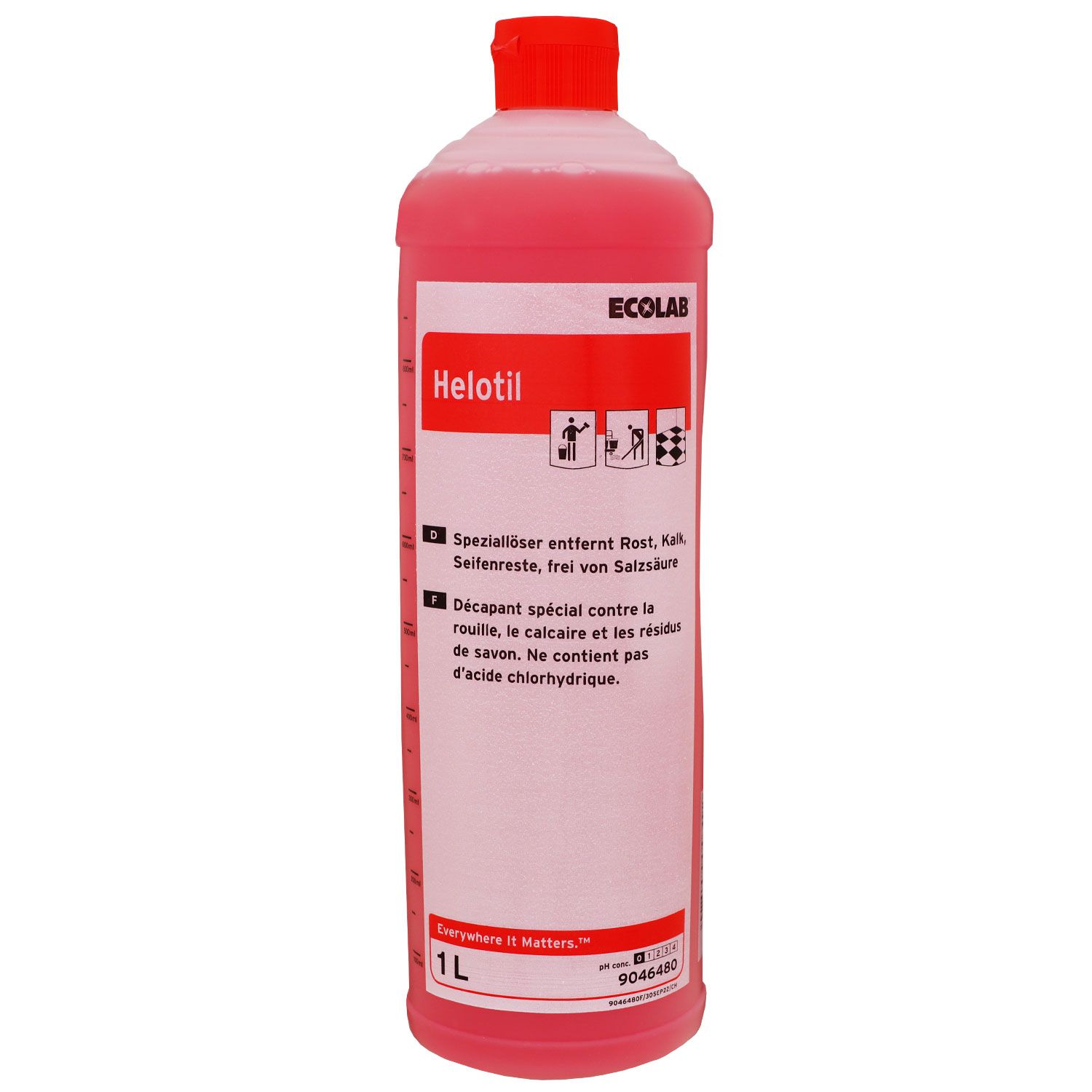 Ecolab Helotil 1 Liter Sanit�r Grundreiniger f�r s�urefeste Materialien