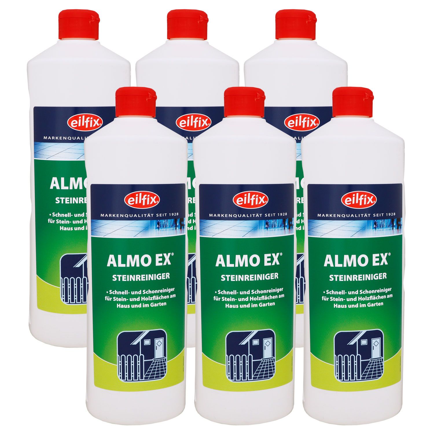 Eilfix Almo Ex Steinreiniger 6 x 1 Liter Steinreiniger Holzfl�chen Set