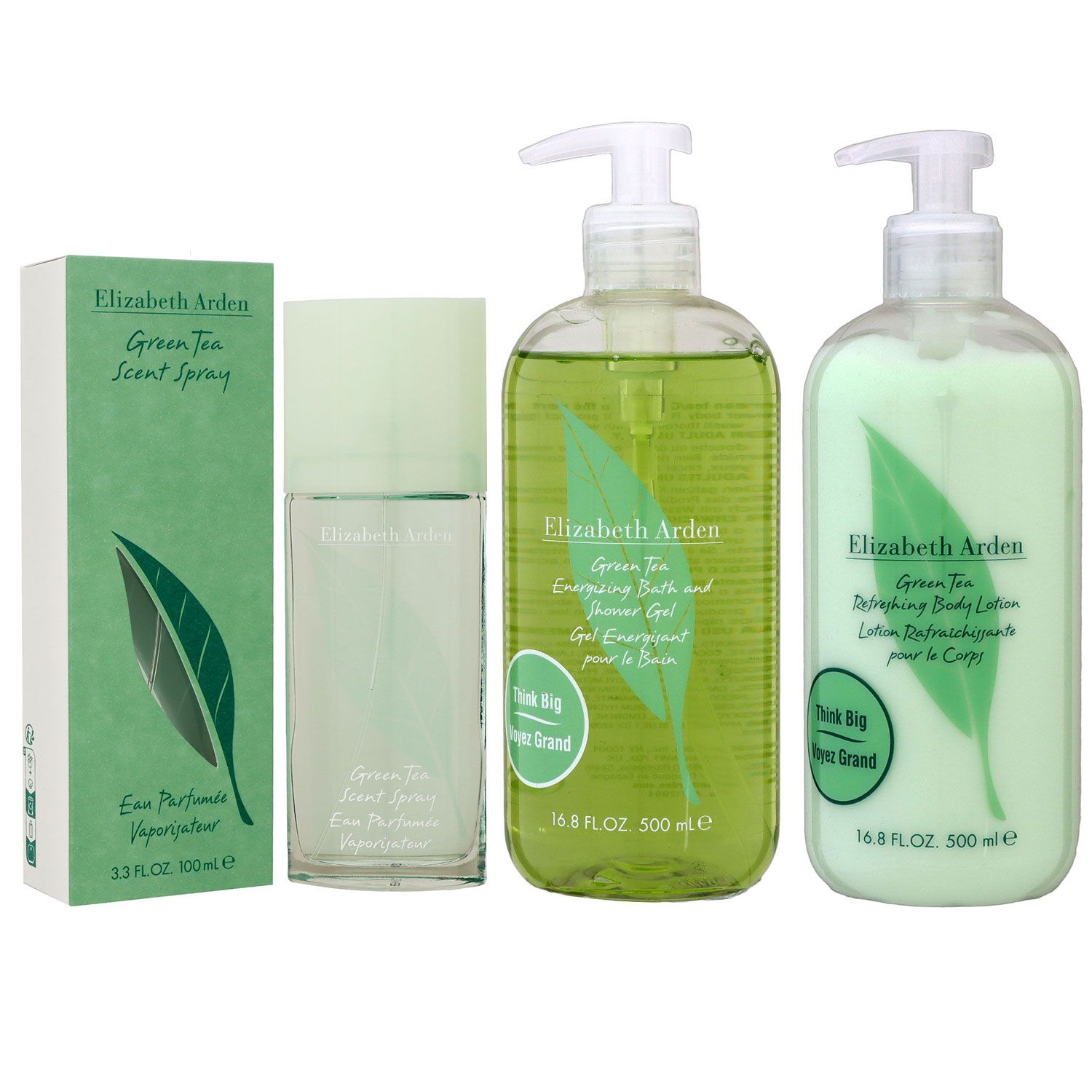Elizabeth Arden Green Tea 100 ml EDP & 500 ml SG & 500 ml BL