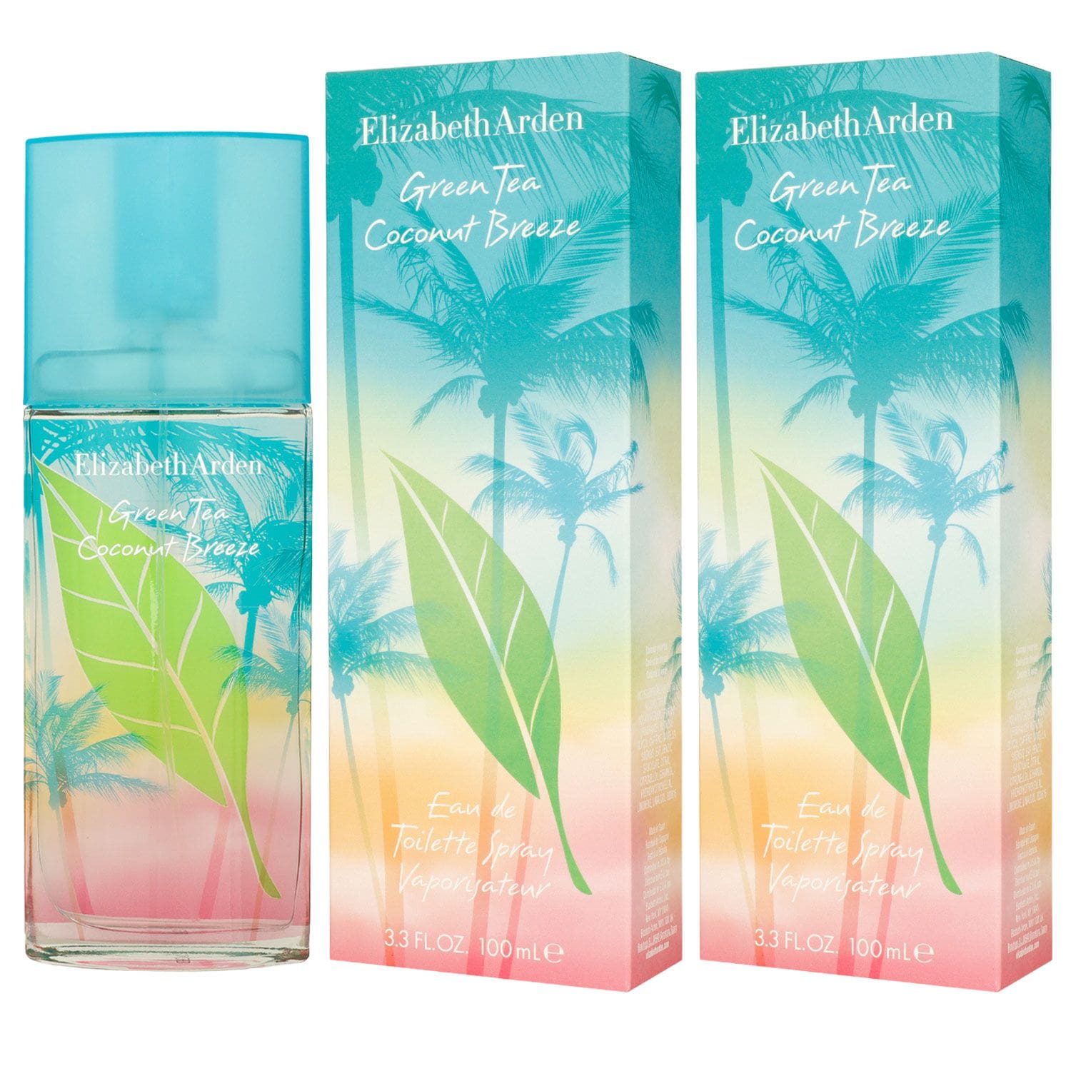 Elizabeth Arden Green Tea Coconut Breeze 2 x 100 ml Eau de Toilette EDT Set