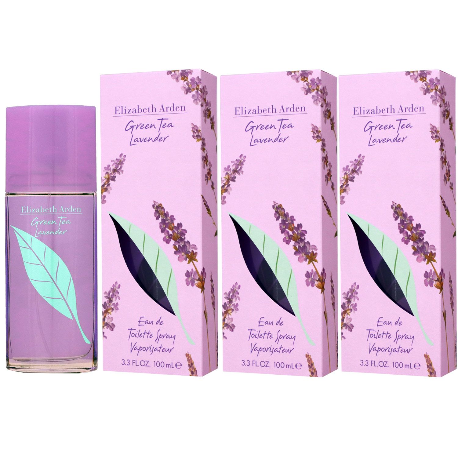 Elizabeth Arden Green Tea Lavender 3 x 100 ml Eau de Toilette EDT Set
