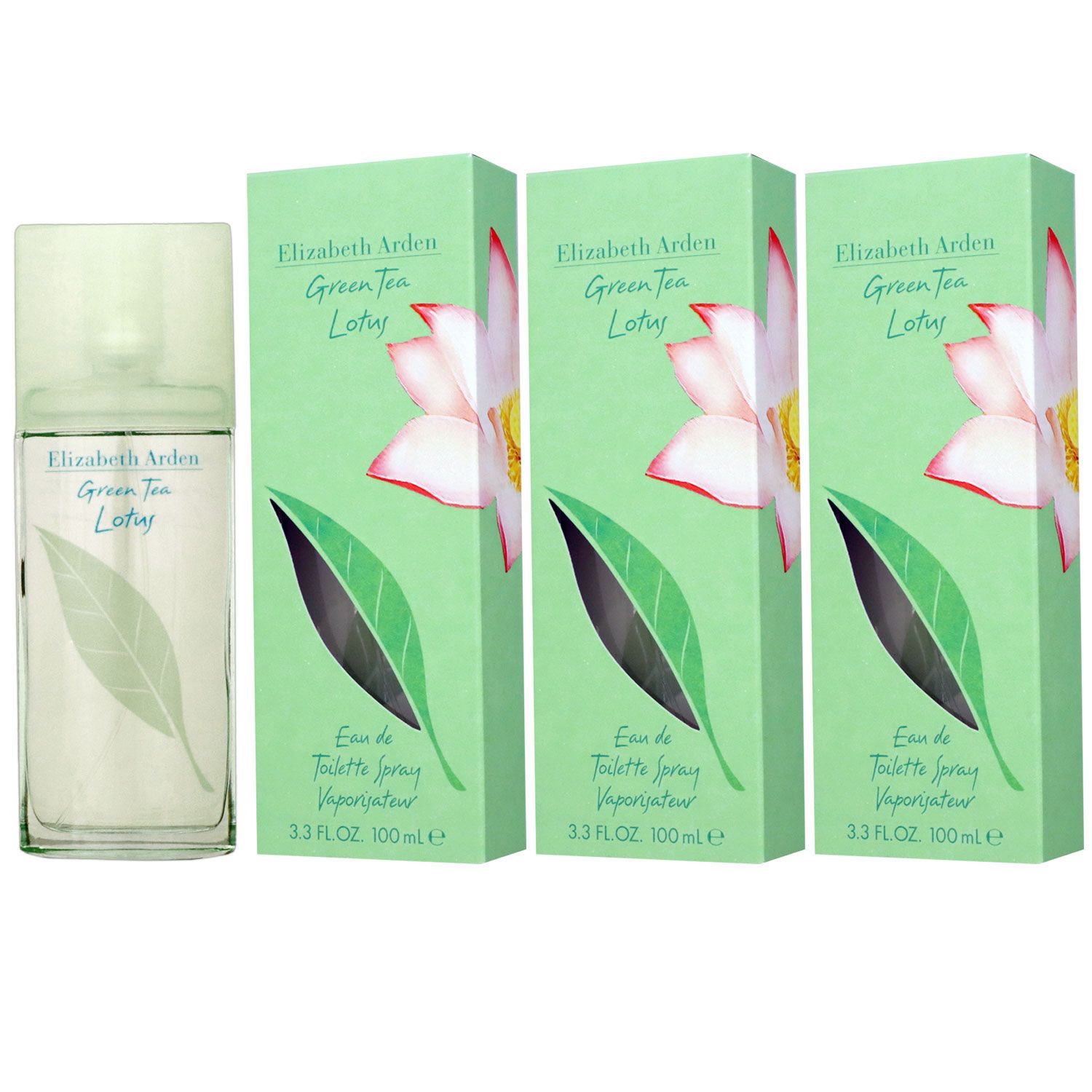 Elizabeth Arden Green Tea Lotus 3 x 100 ml Eau de Toilette EDT Set