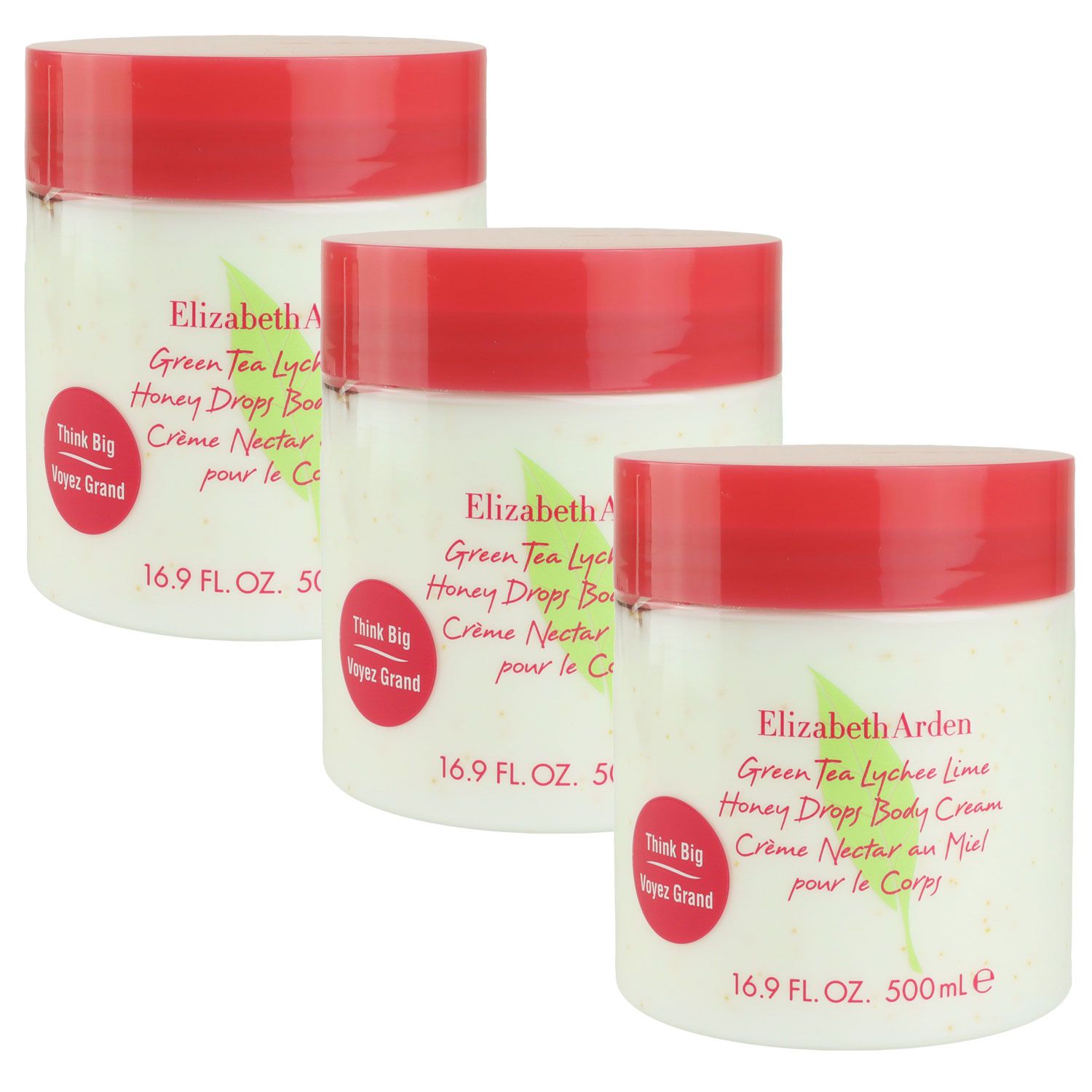 Elizabeth Arden Green Tea Lychee Lime 3 x 500 ml Honey Drops Body Cream Set