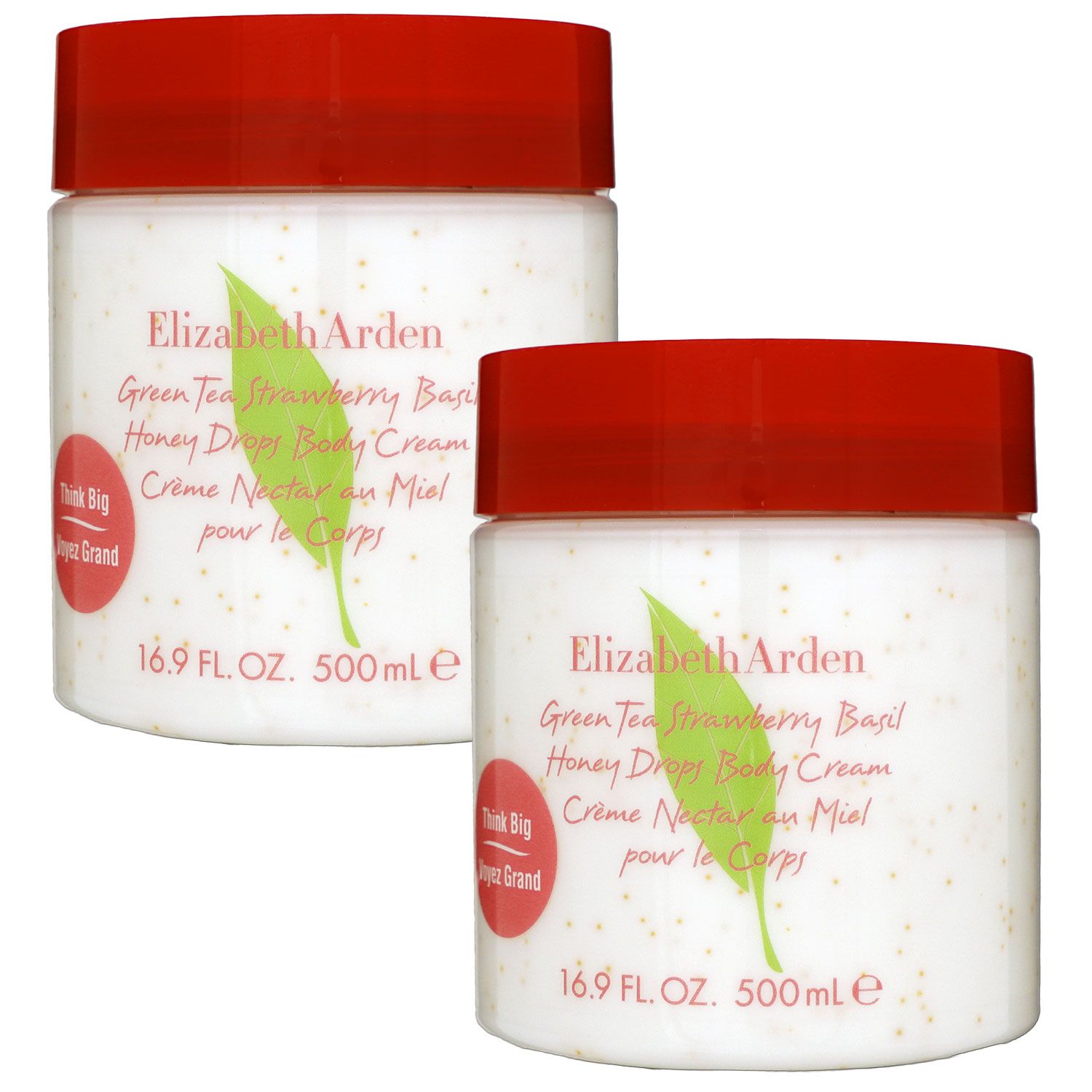 Elizabeth Arden Green Tea Strawberry Basil Honey Drops 2 x 500 ml Body Cream Set