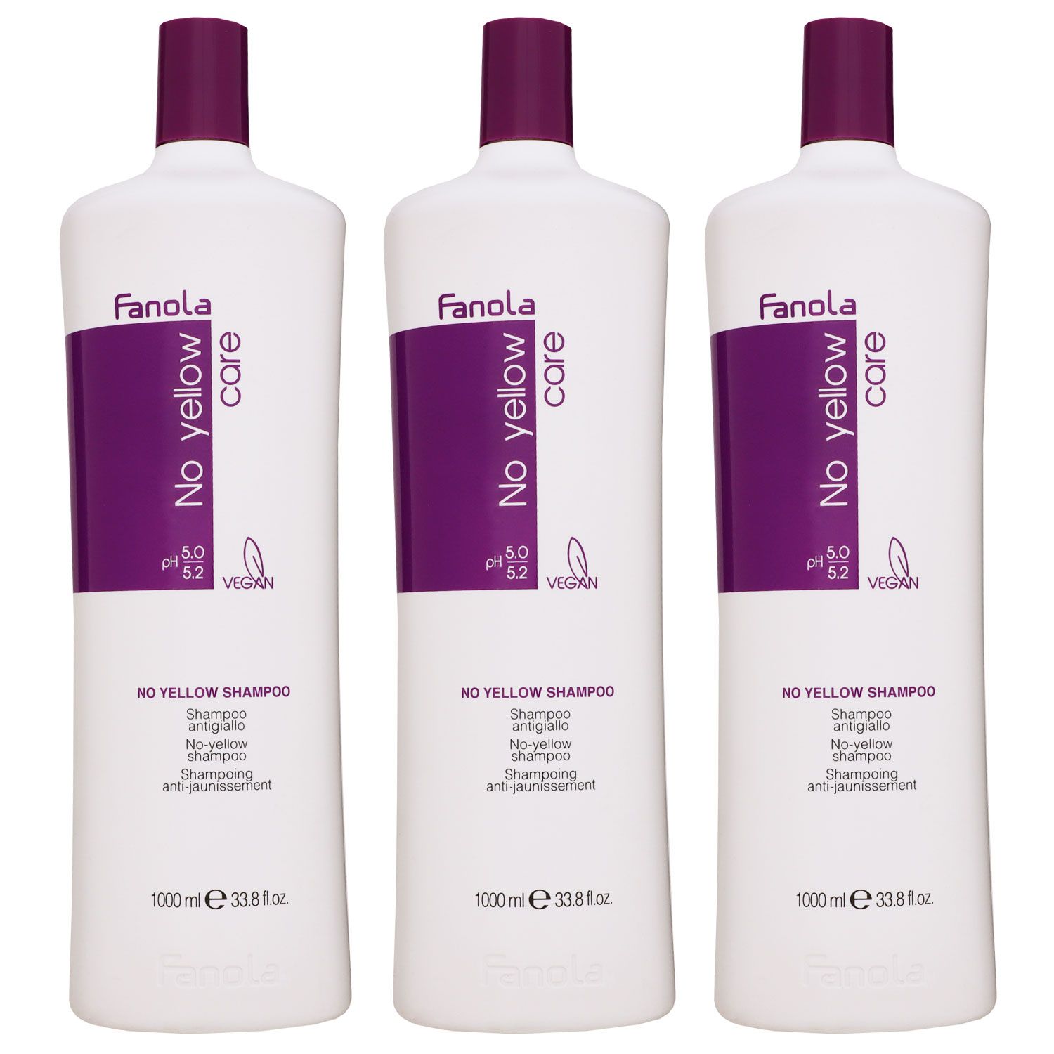 Fanola No Yellow 3 x 1000 ml Silbershampoo