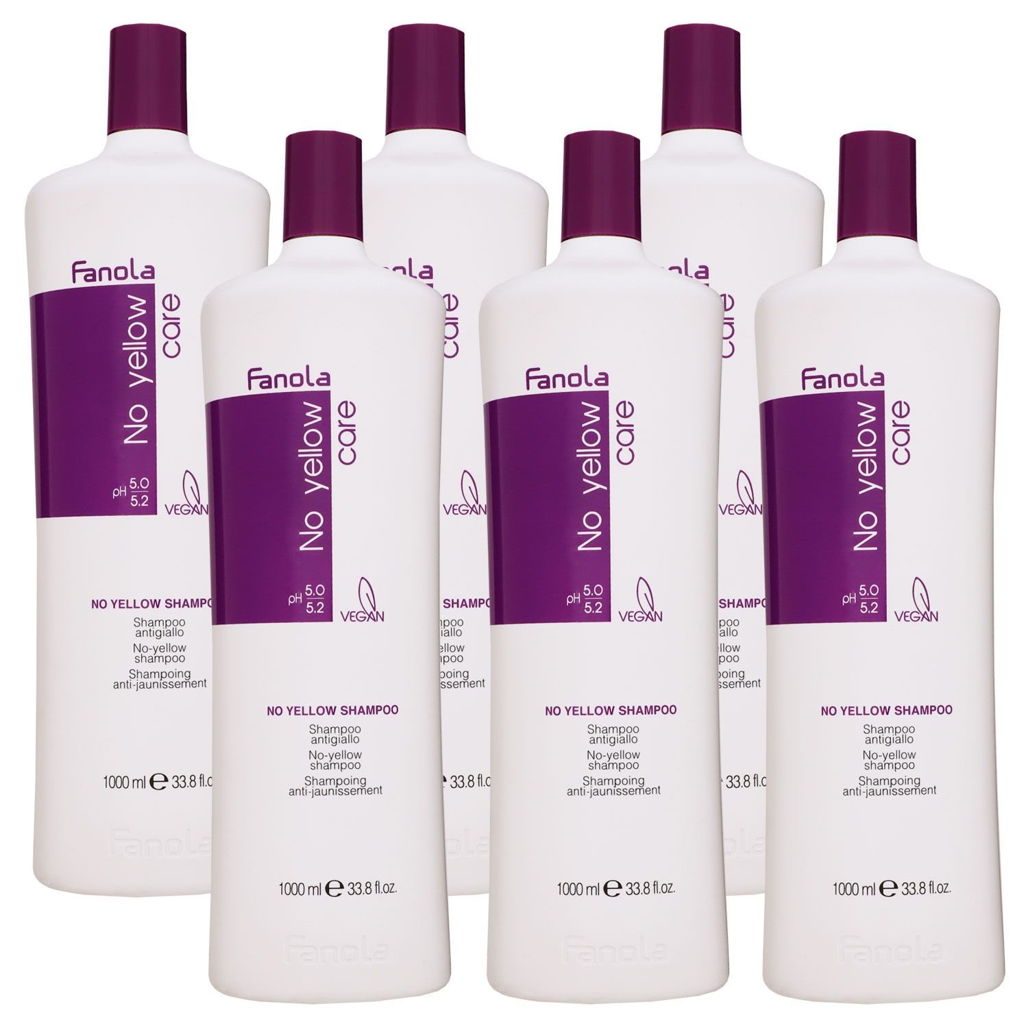 Fanola No Yellow 6 x 1000 ml Silbershampoo