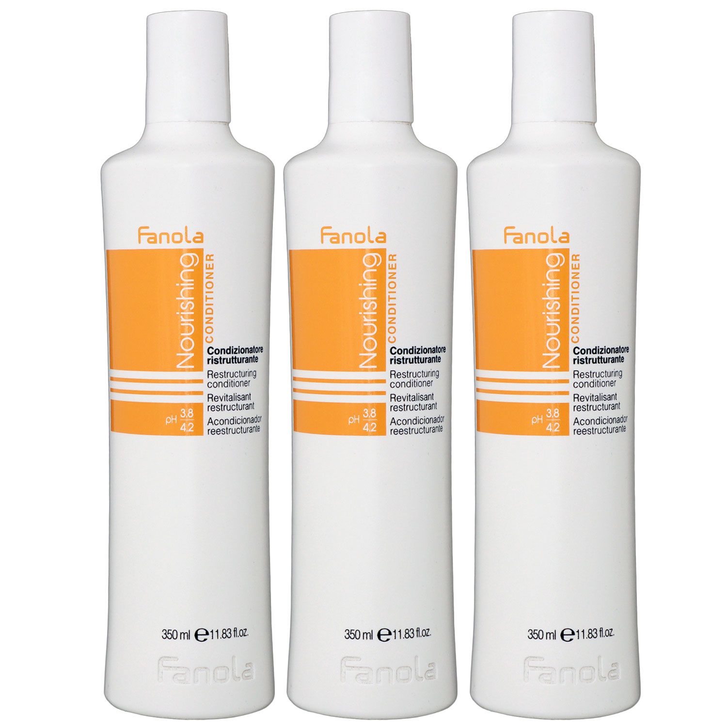 Fanola Nourishing Restructuring 3 x 350 ml Shampoo f�r trockenes Haar Set