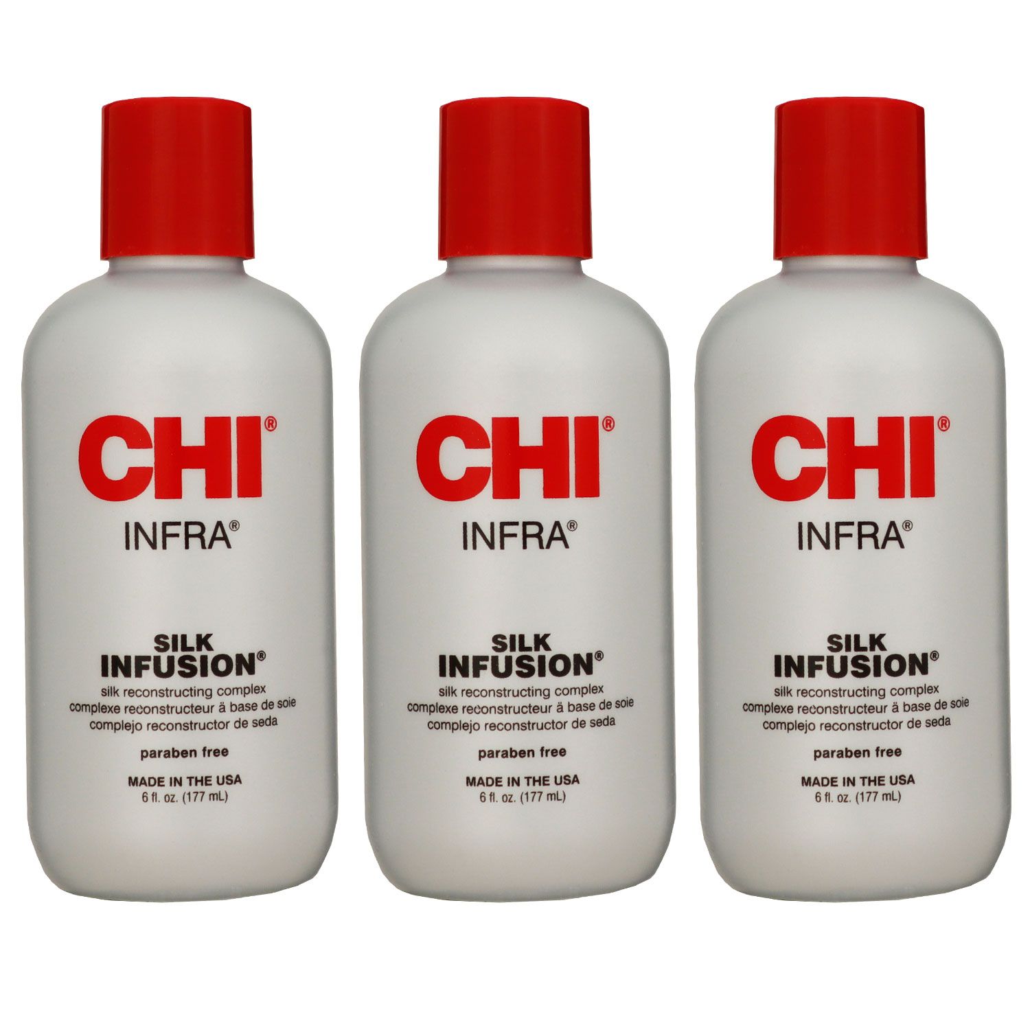 Farouk Chi Silk Infusion Seidenfluid 3 x 177 ml Haarseide Kur Set