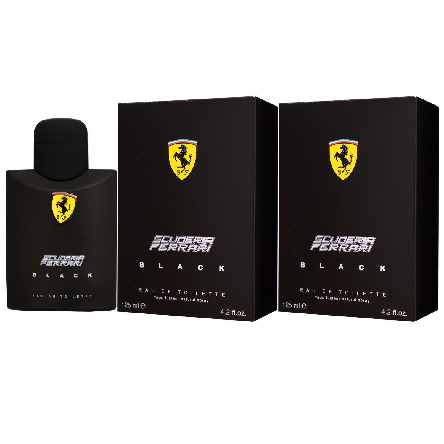 Ferrari Scuderia Black 2 x 125 ml Eau de Toilette EDT Set Herrenduft Herren Duft