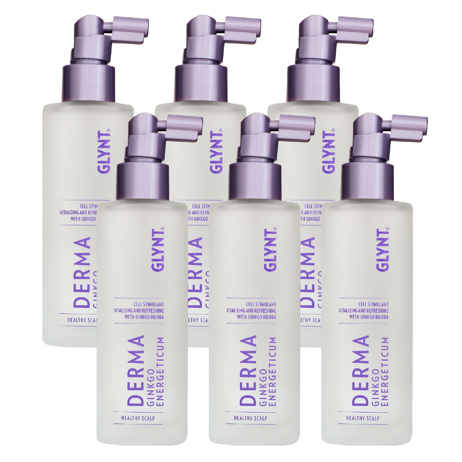 GLYNT Derma Ginkgo Energeticum 6 x 100 ml Haarwasser Set