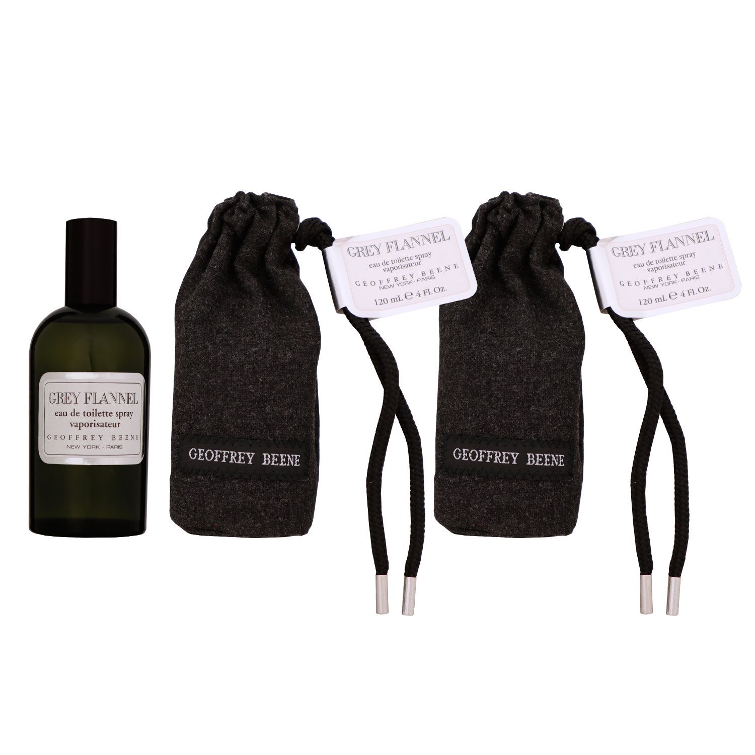 Geoffrey Beene Grey Flannel 2 x 120 ml Eau de Toilette EDT Set Herrenduft
