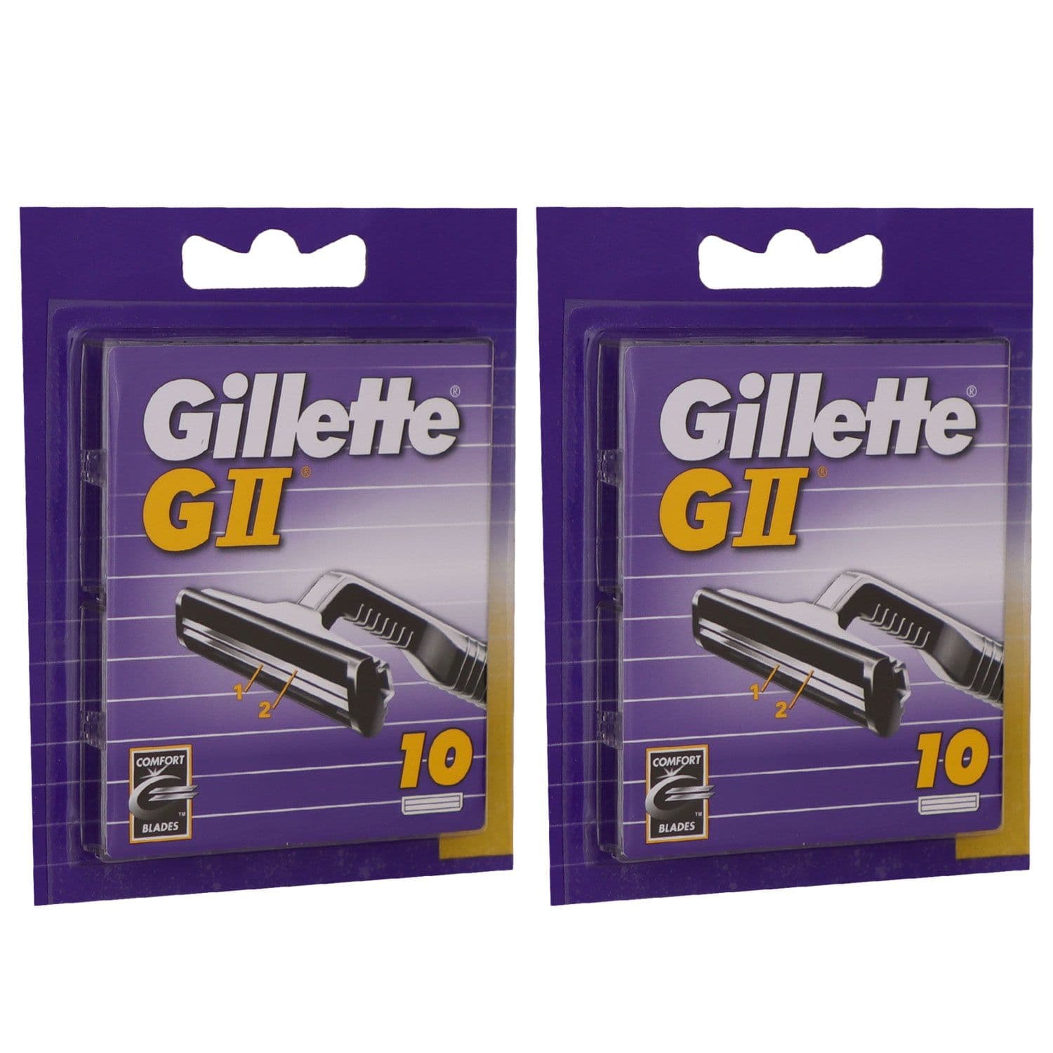 Gillette GII Rasierklingen 2 x 10 St�ck Klingen Set
