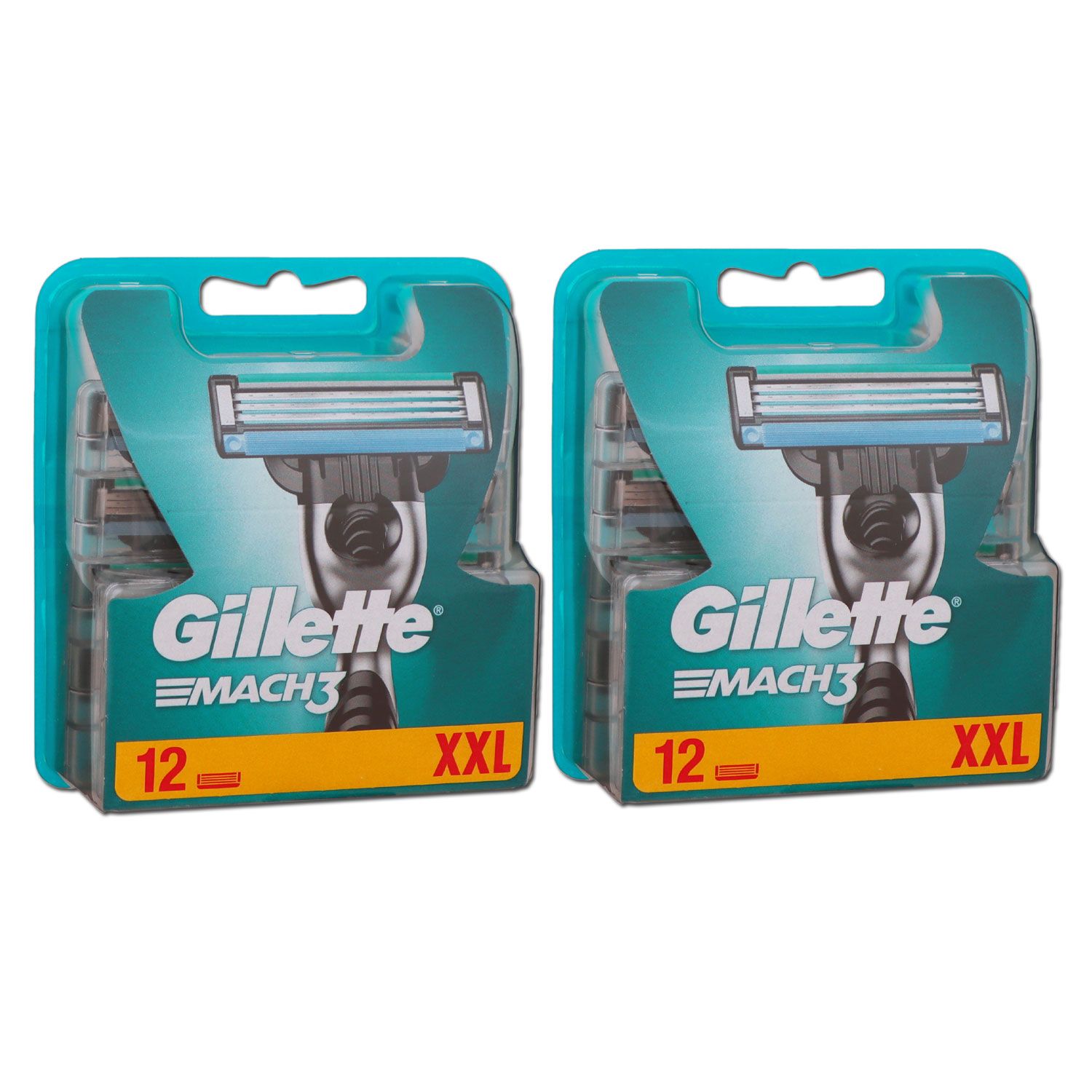 Gillette Mach3 Rasierklingen 2 x 12 St�ck Klingen XXL Set