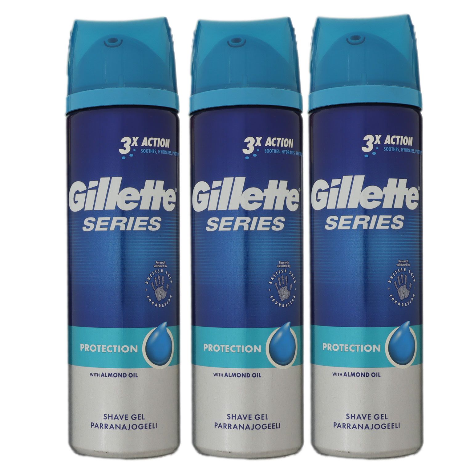 Gillette Series Protection 3 x 200 ml Rasiergel Set