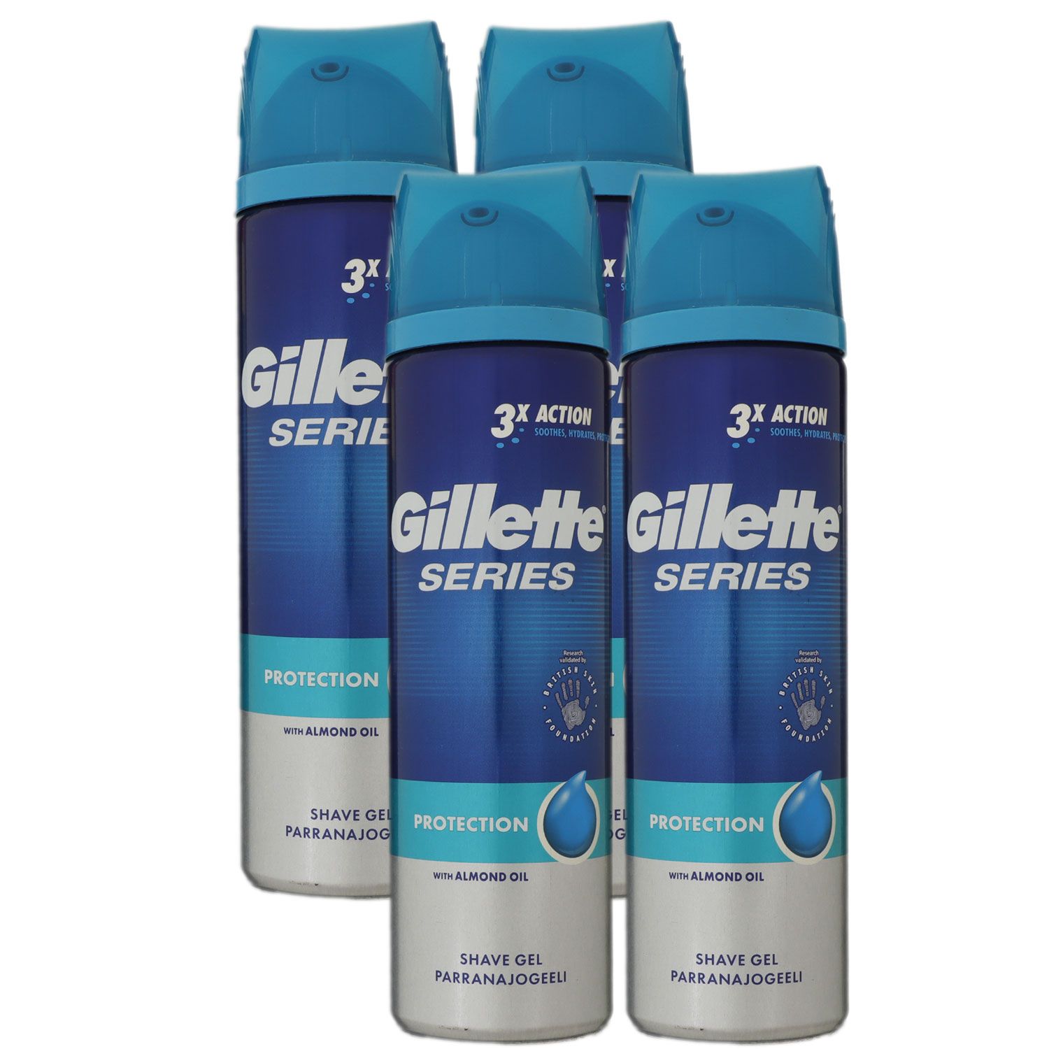 Gillette Series Protection 4 x 200 ml Rasiergel Set
