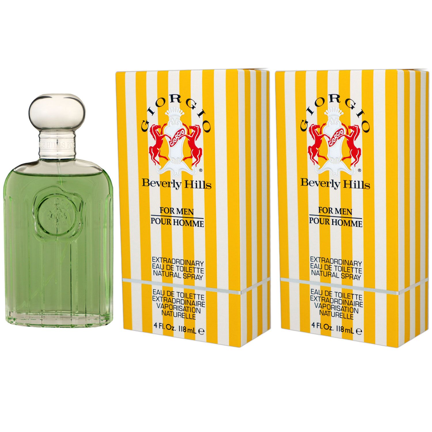 Giorgio Beverly Hills Giorgio Yellow for Men 2 x 118 ml Eau de Toilette EDT Set Herrenduft