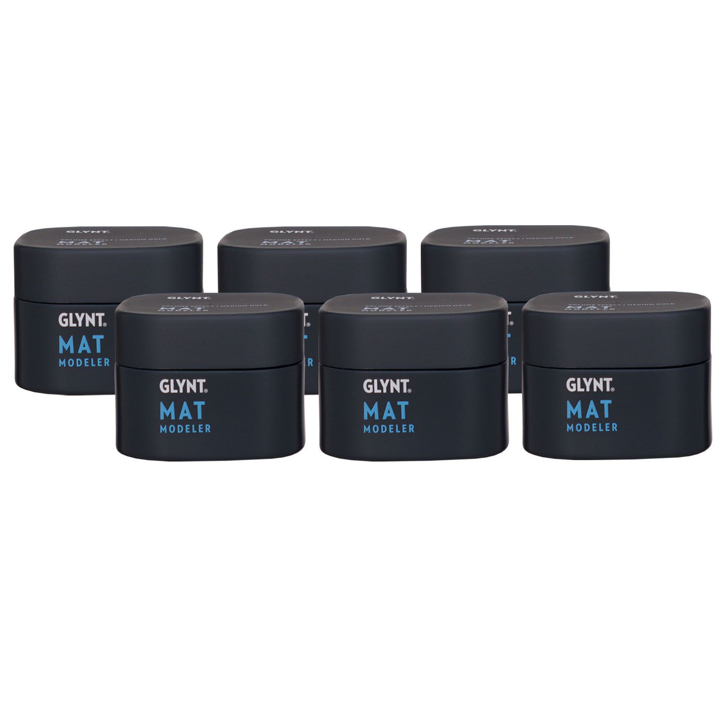 Glynt Mat Modeler 6 x 75 ml festes Volumenwachs mittlerer halt Set
