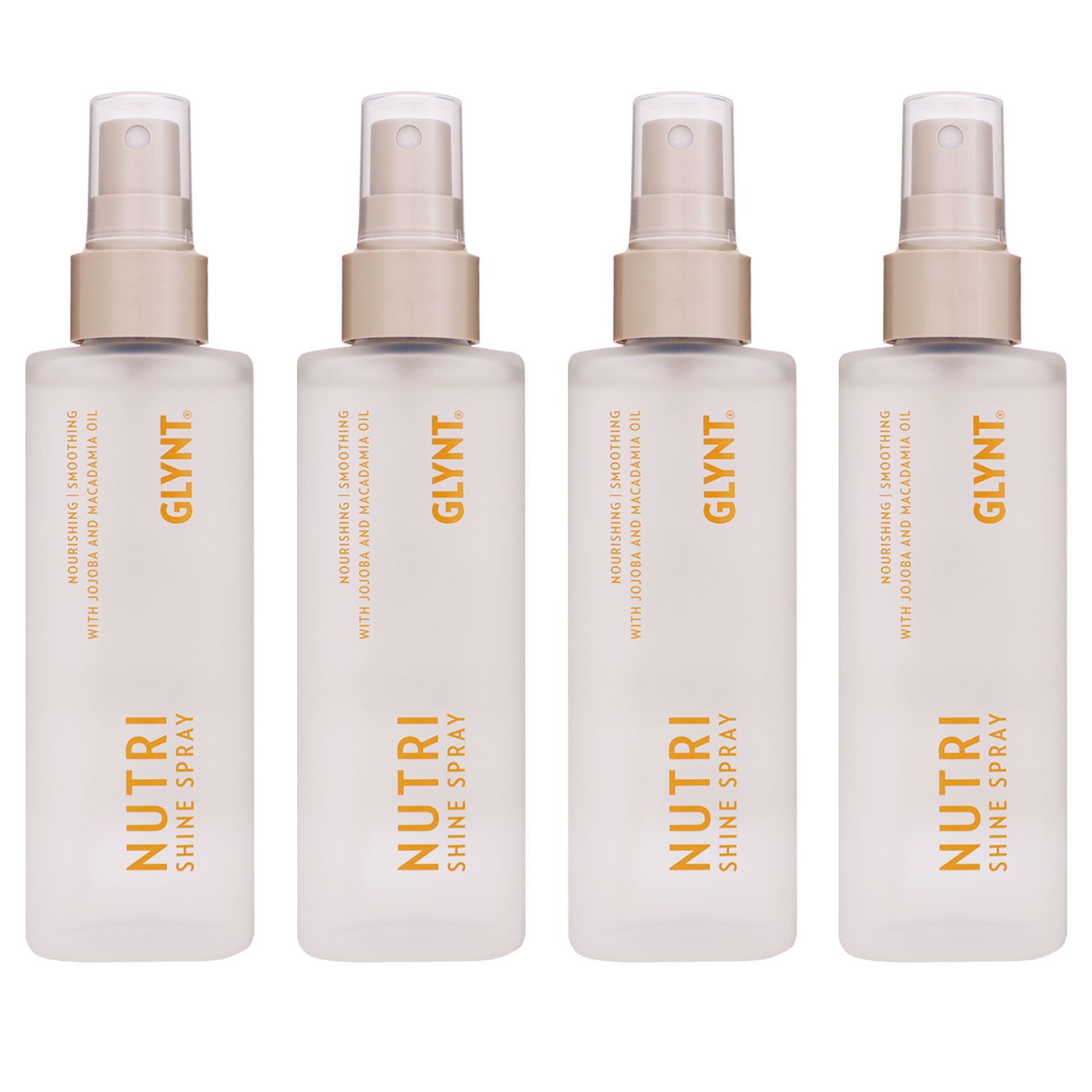 Glynt Nutri Shine Spray 4 x 100 ml Haar�l mit Jojoba & Macadamia Set